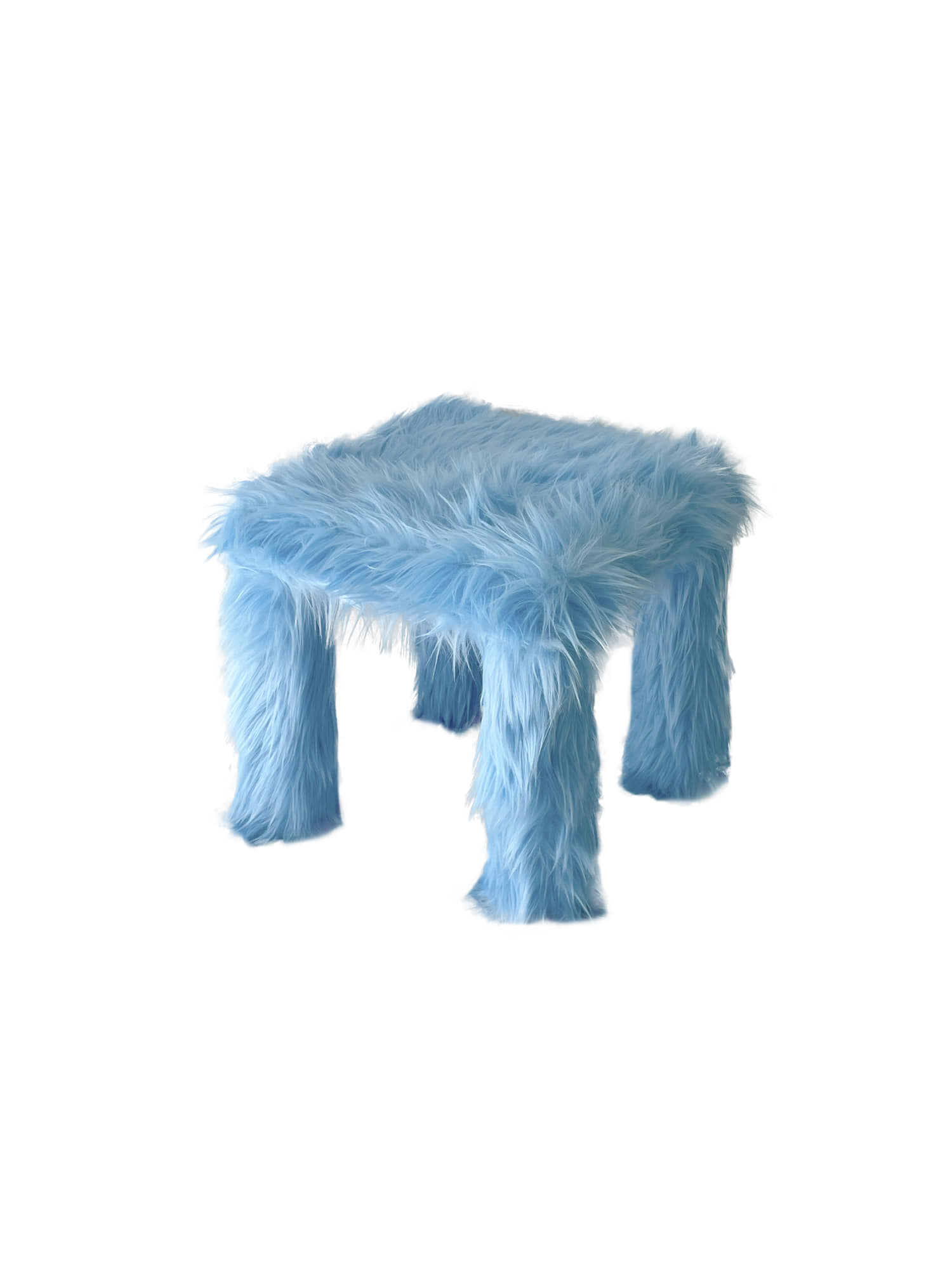 Furry Table - Sky Blue