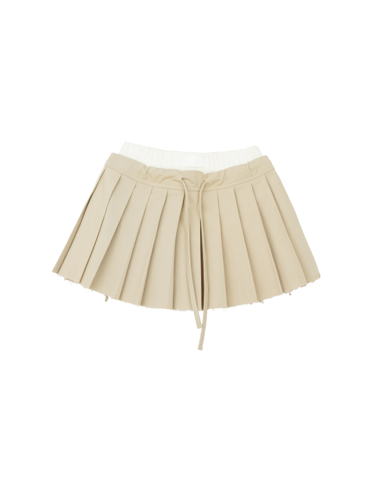 Banding Layered Skirt - Beige