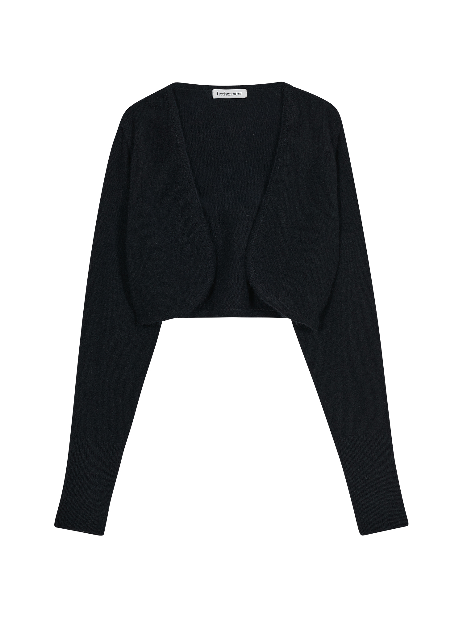 Knit Bolero Cardigan Set - Black