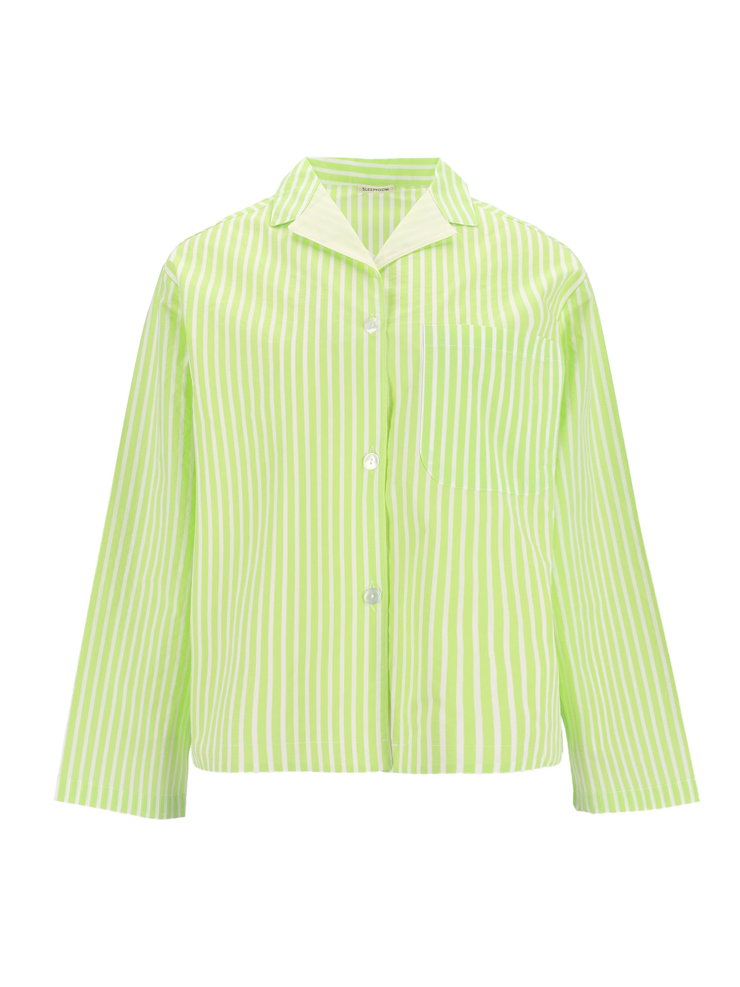 Green Stripe Pajama Set - Green