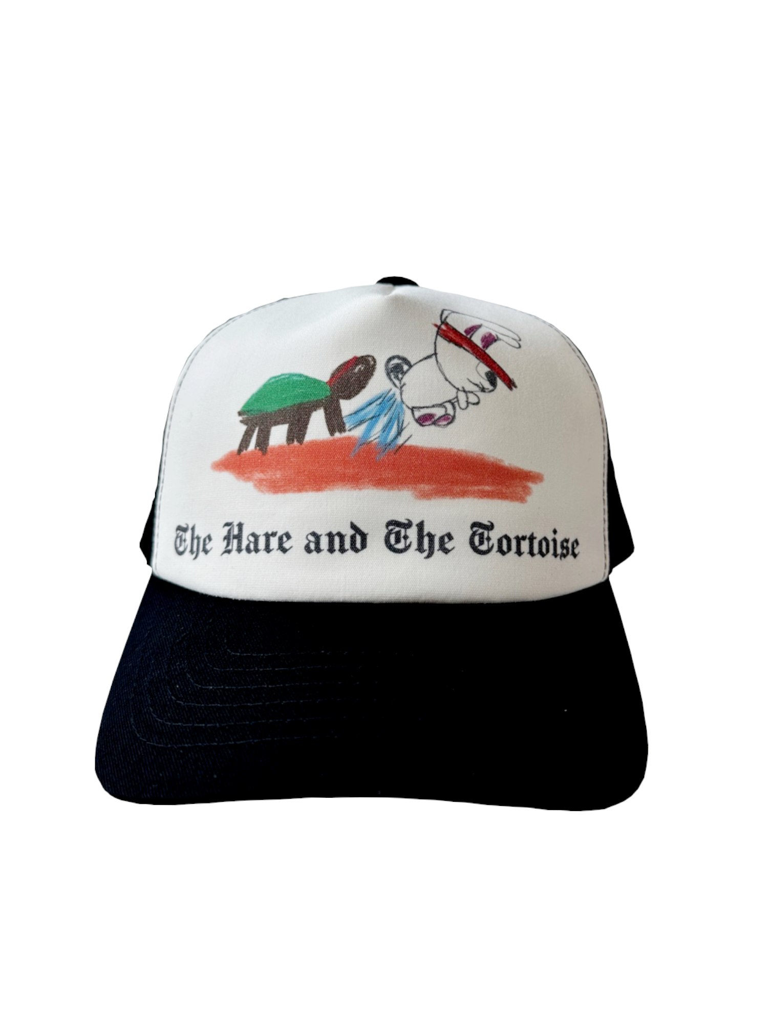 The Hare and Tortoise Trucker Cap - Black