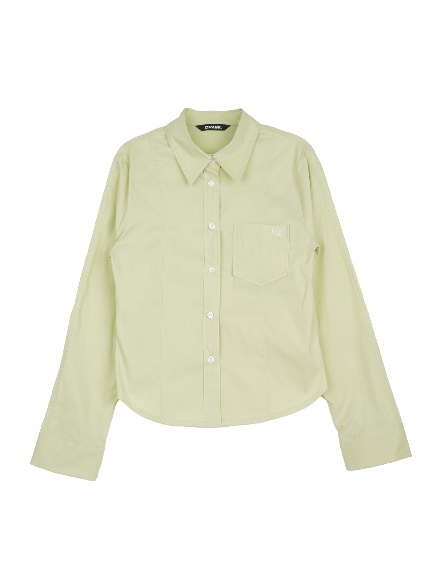 Basic Line Pocket Shirt_Lime