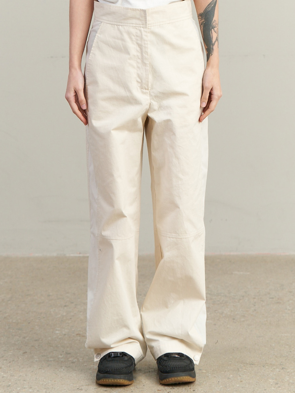 Cotton Pannel Pants - Cream