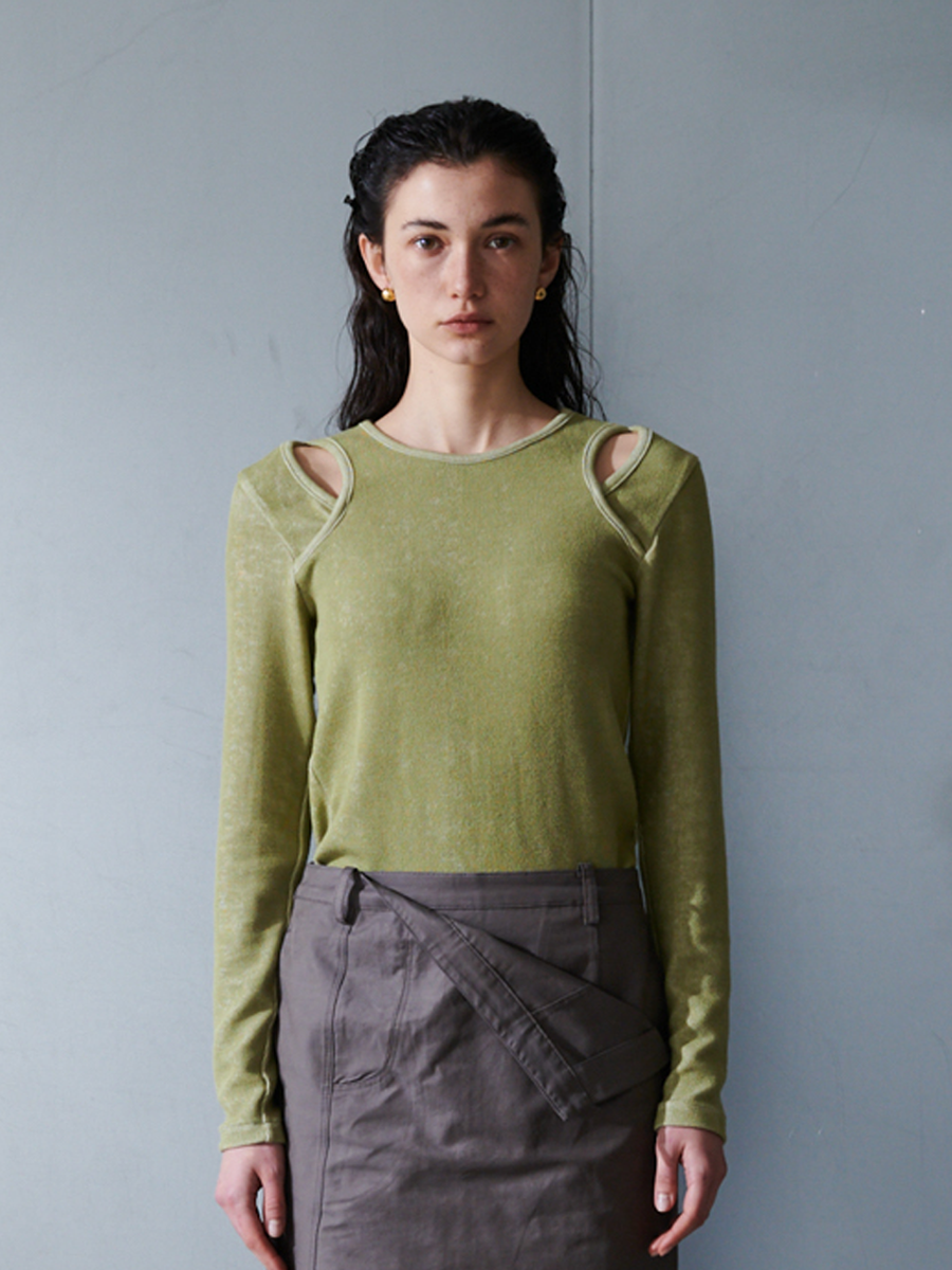 Cut-Out Warm Tee - Green
