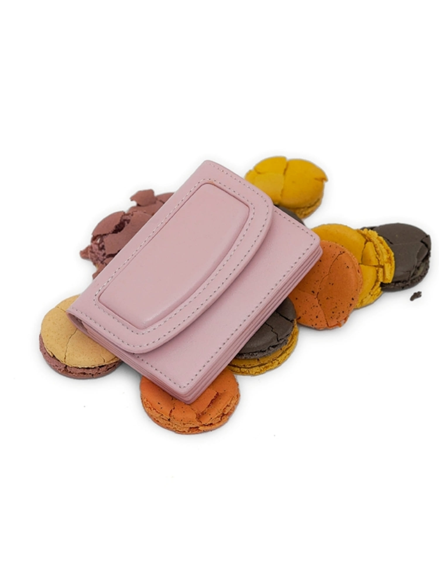 PALETTE Leather Card Case Wallet - Baby Pink