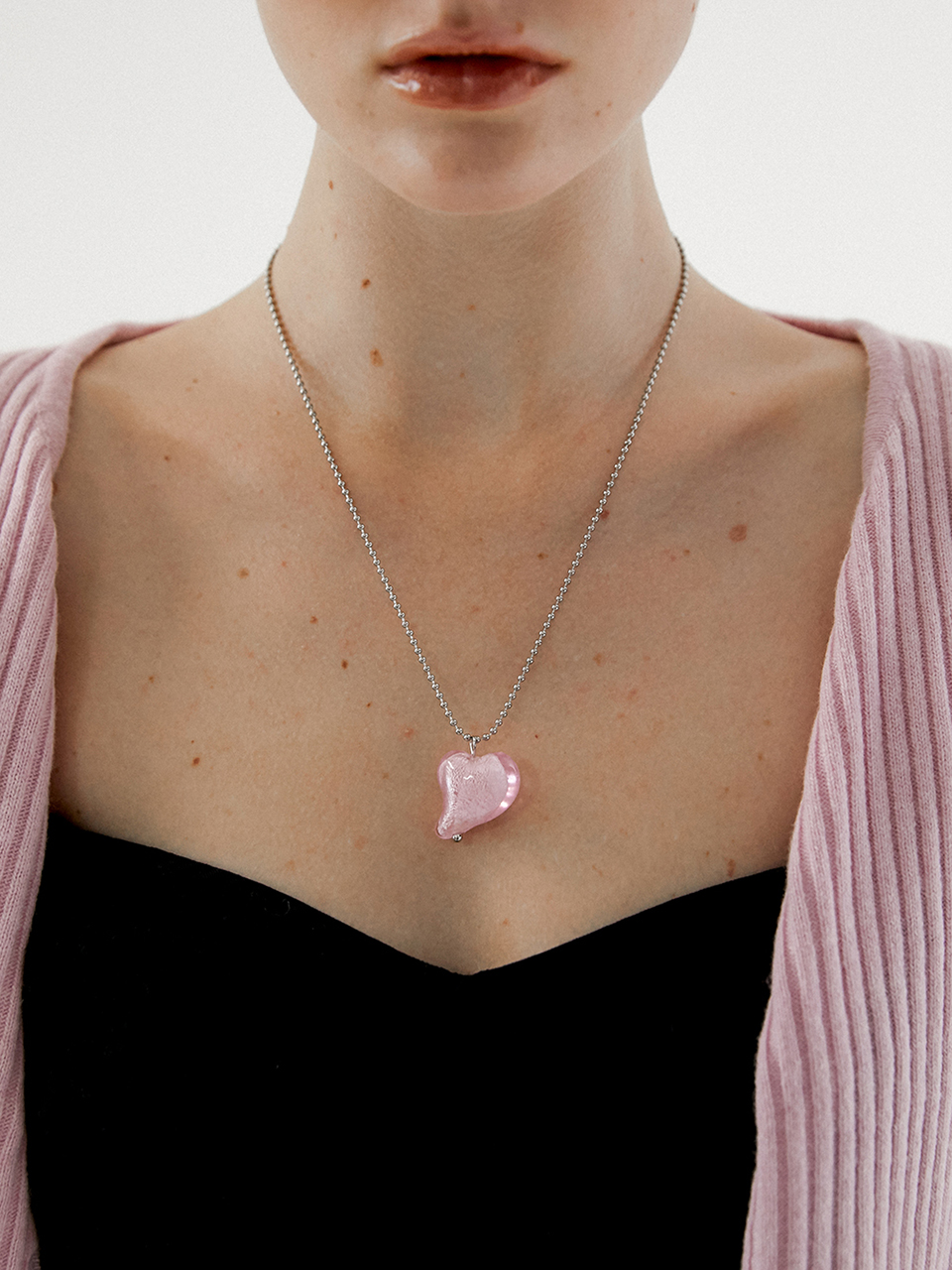 Love Long Necklace - Pink