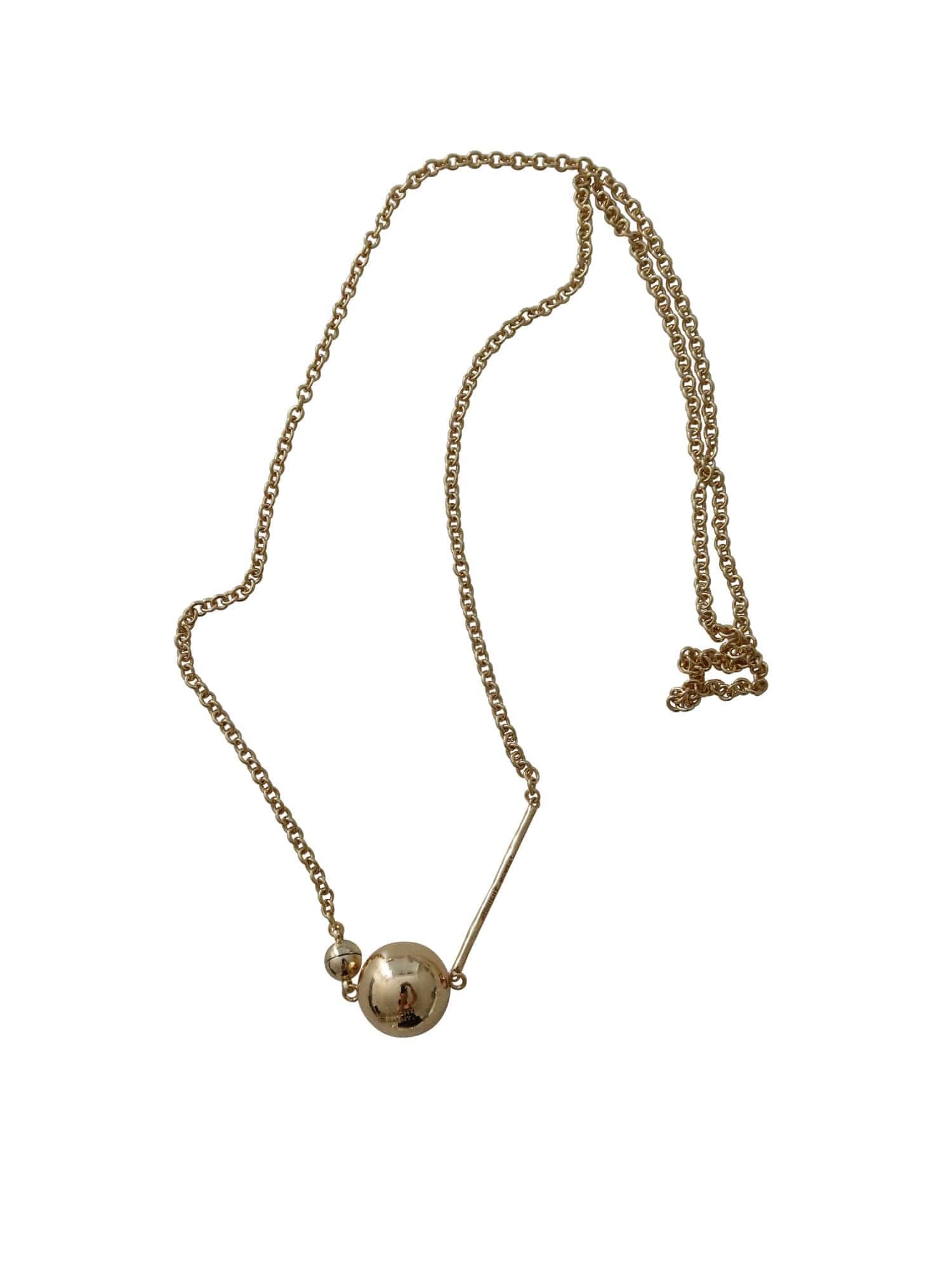 Rhythm Long Chain Necklace - Gold