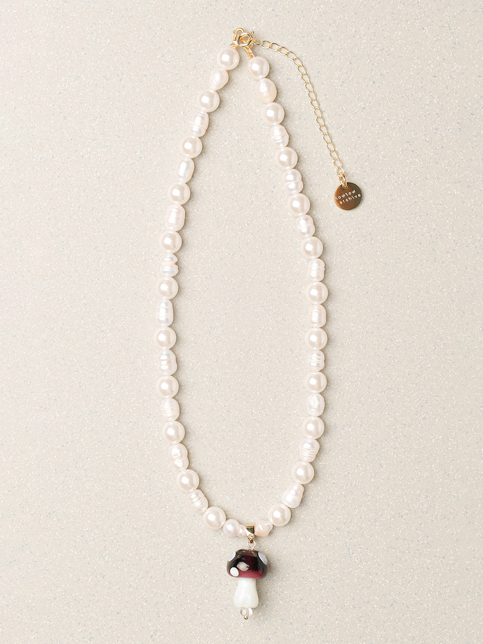 Mushi-Dangle Necklace-Brown