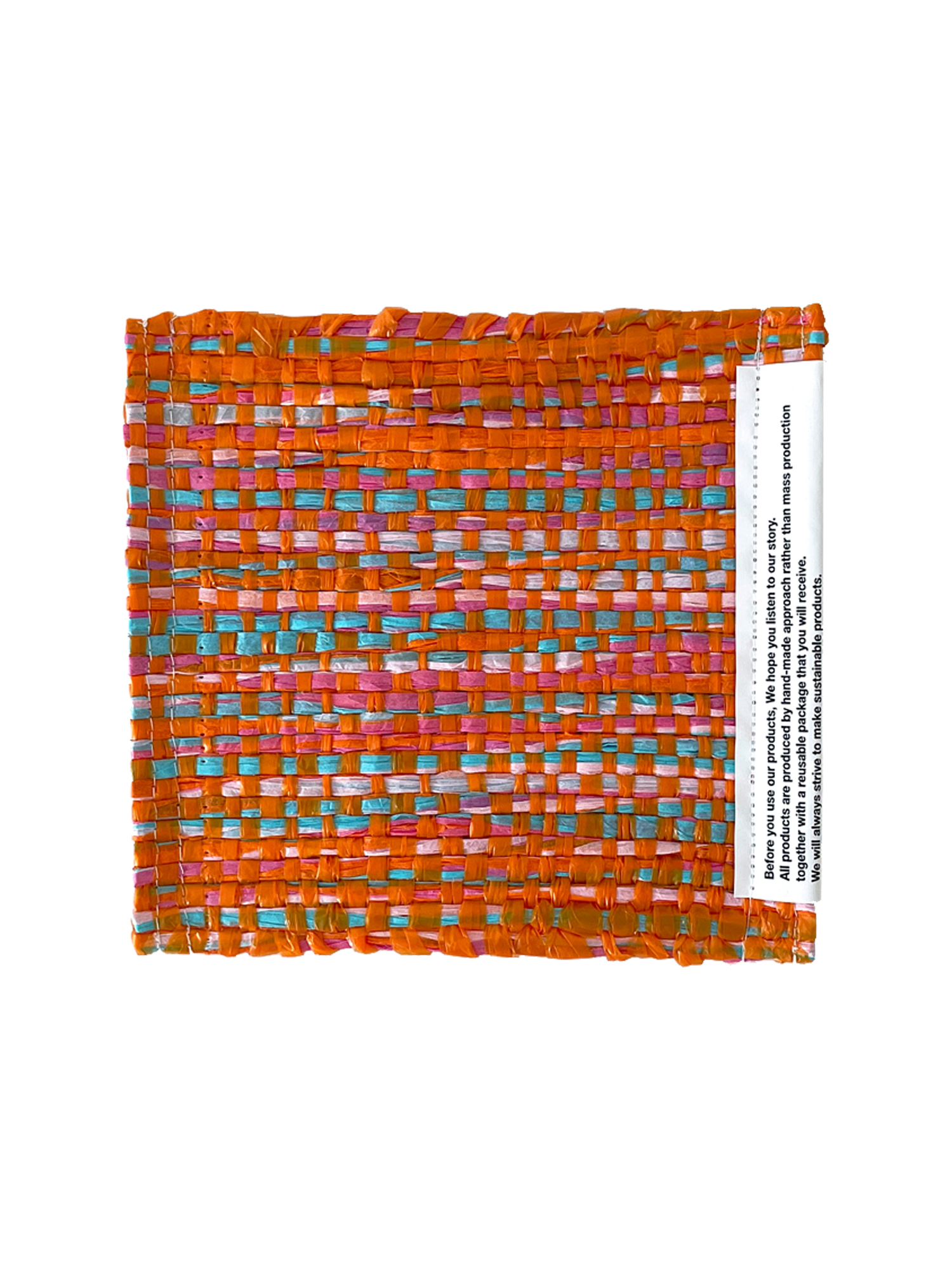 Sustainable Woven Coaster - Orange