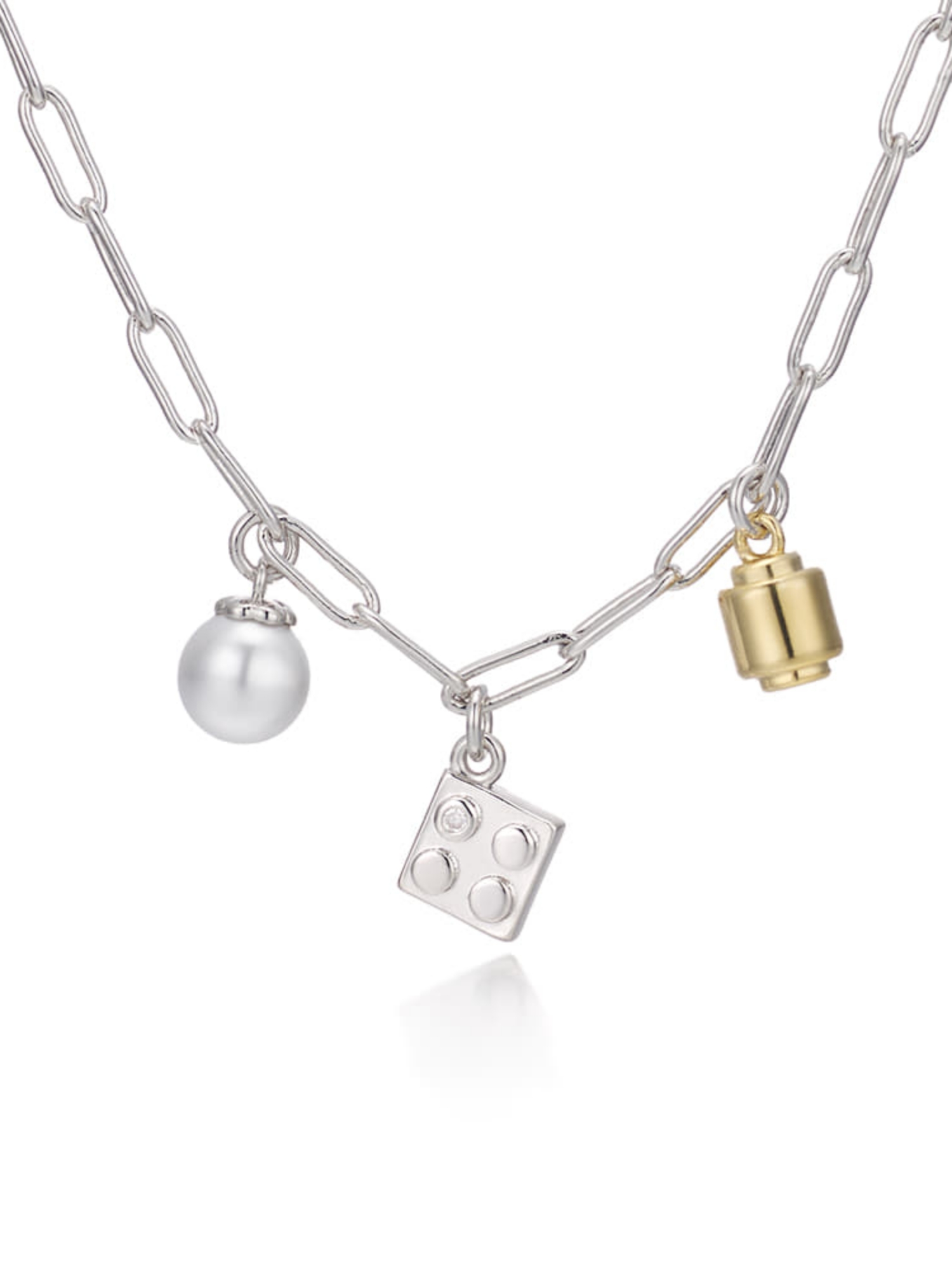 PLAY LEGO Charm Necklace Silver