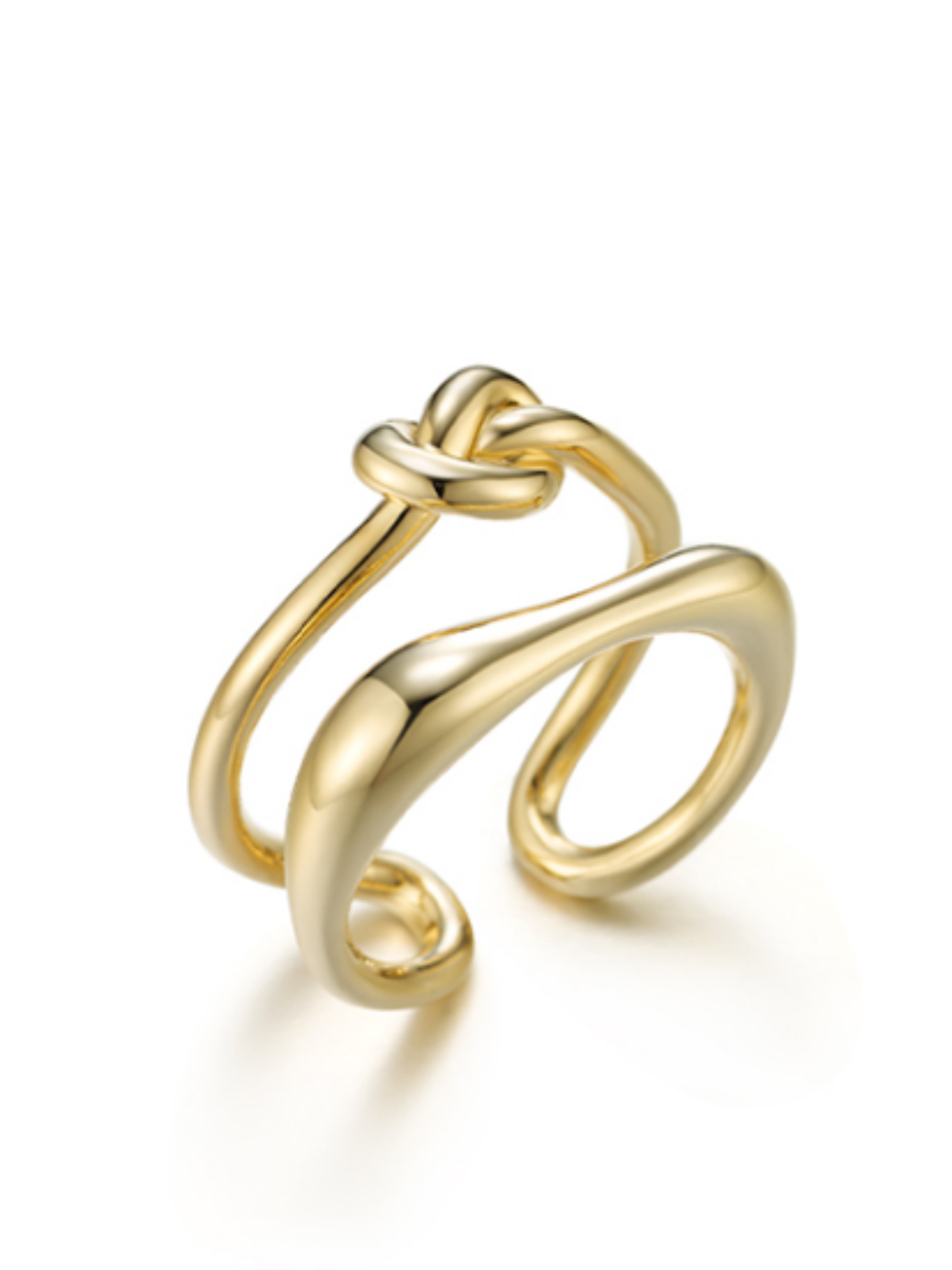 Noeud Layered Open Ring J No 15 - Gold