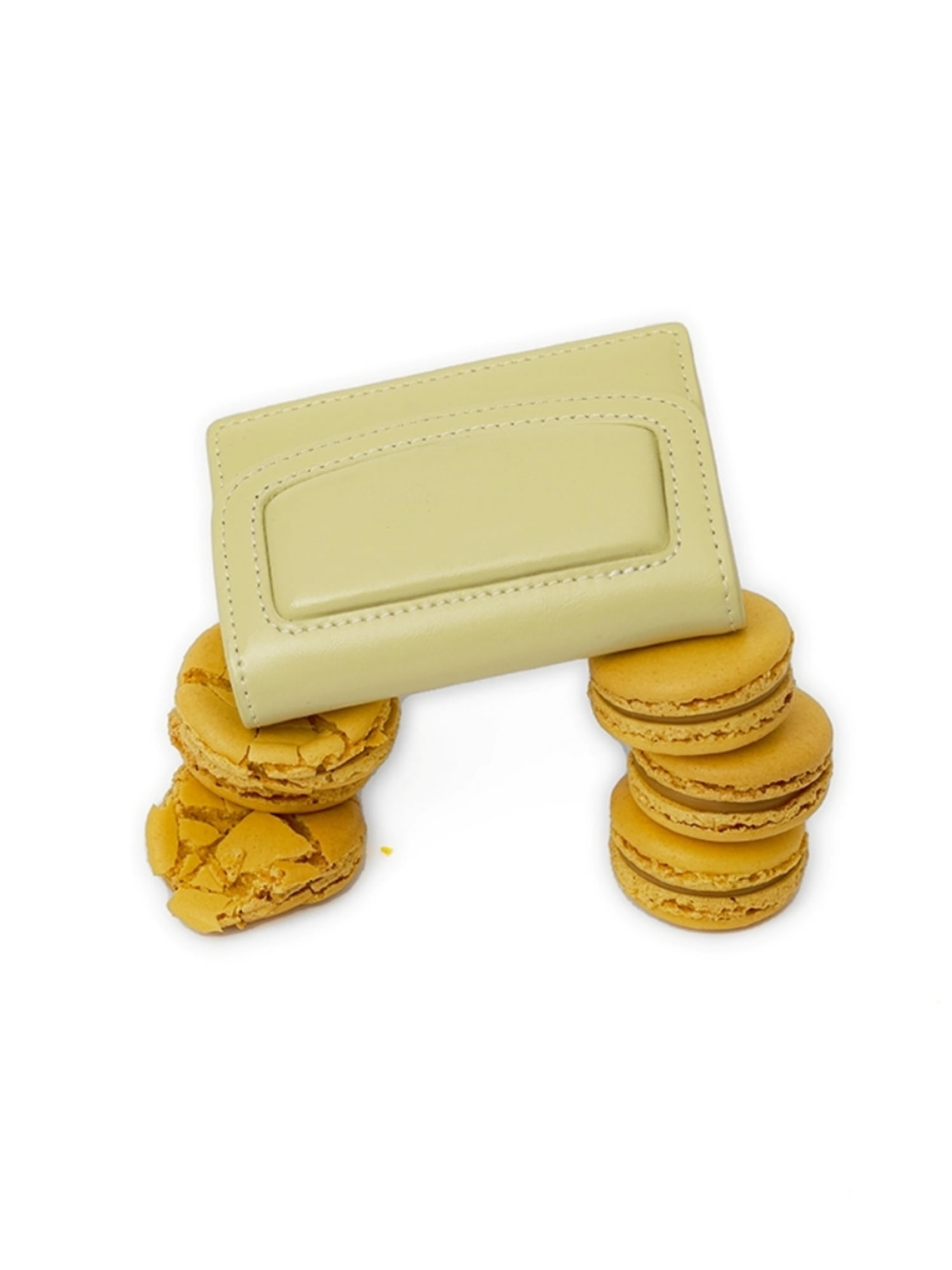 PALETTE Leather Card Case Wallet - Pale Lemon