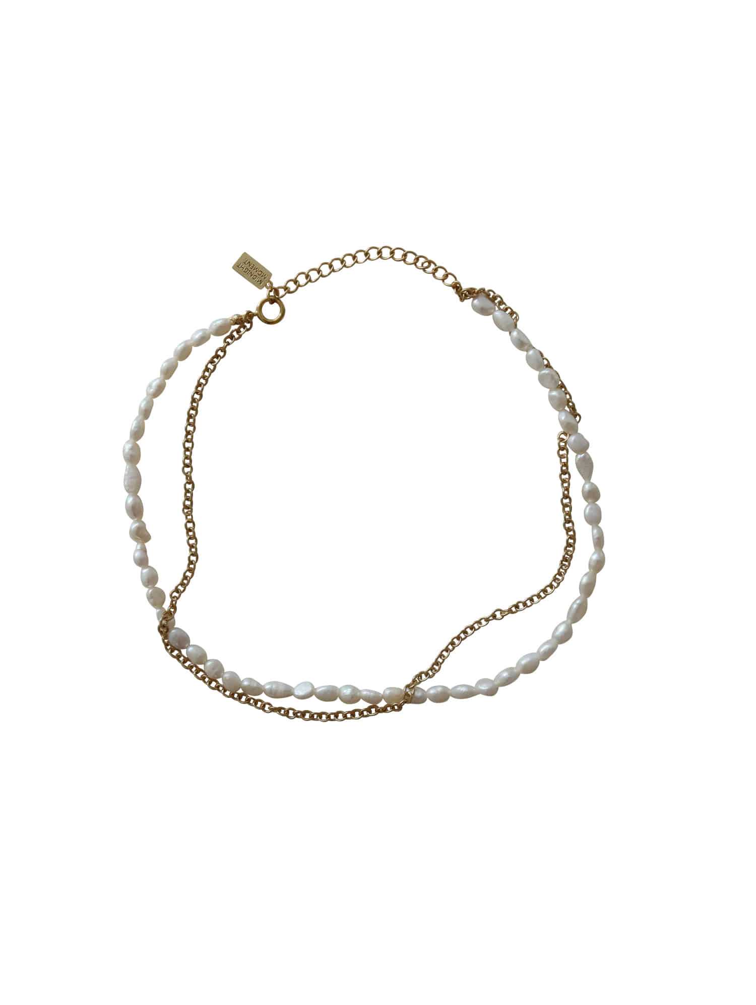Split Pearl Chain Necklace