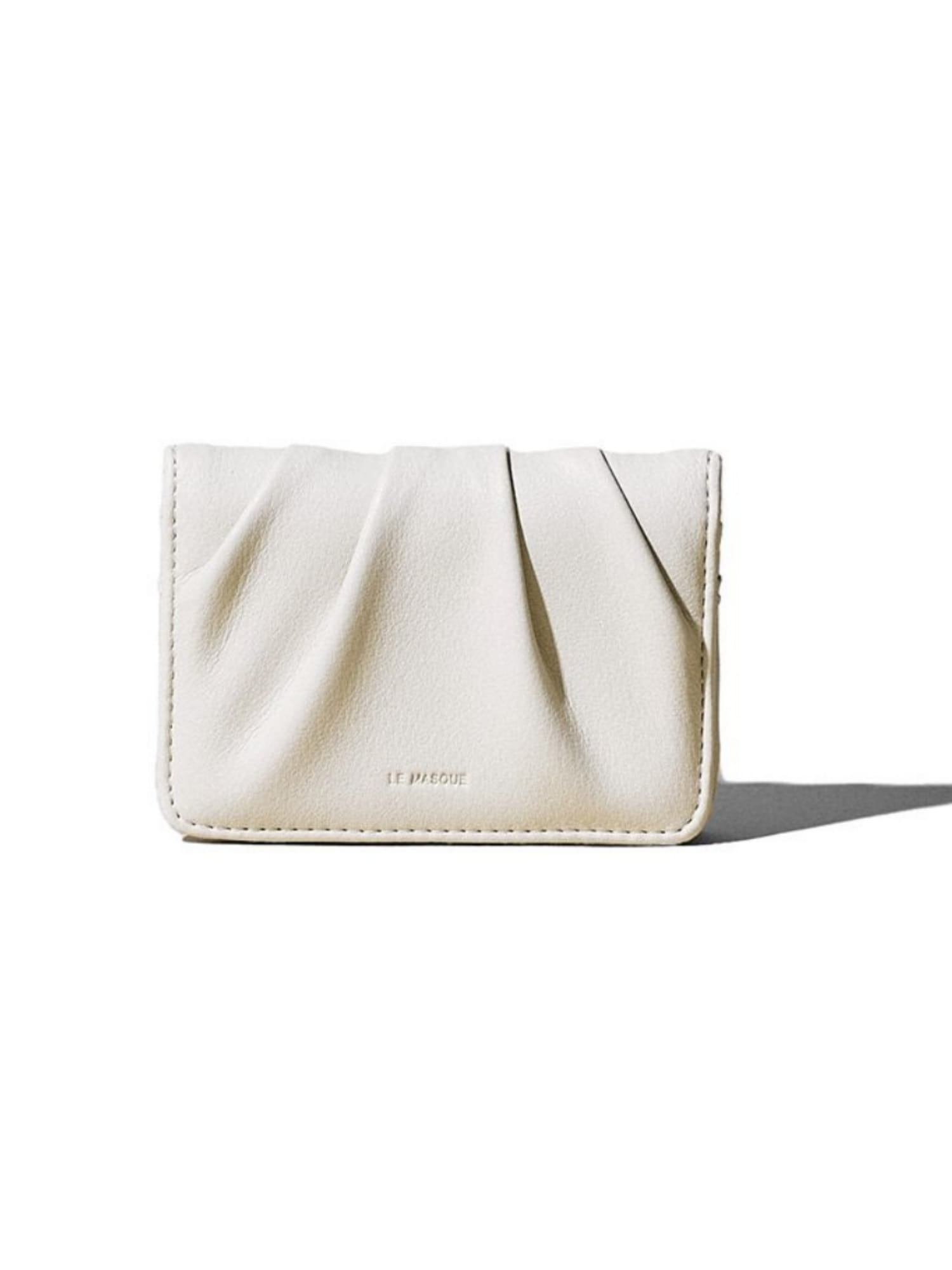 DOUGH Soft Leather Card Case Wallet - Cream White
