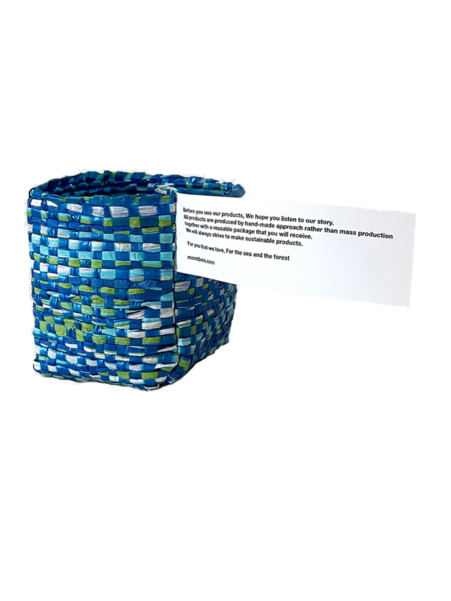 Sustainable Woven Basket - Blue