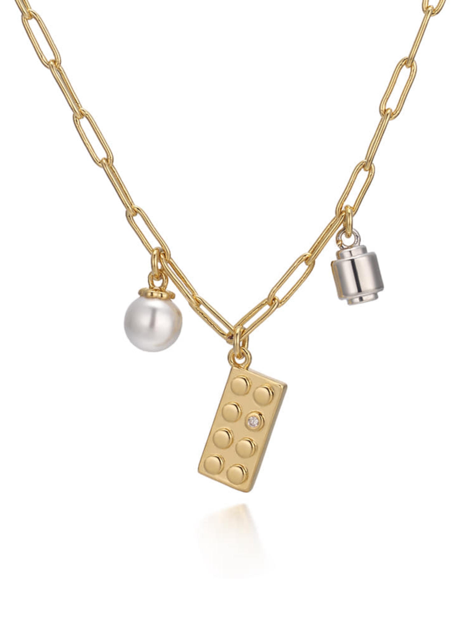 PLAY LEGO Charm Necklace Gold