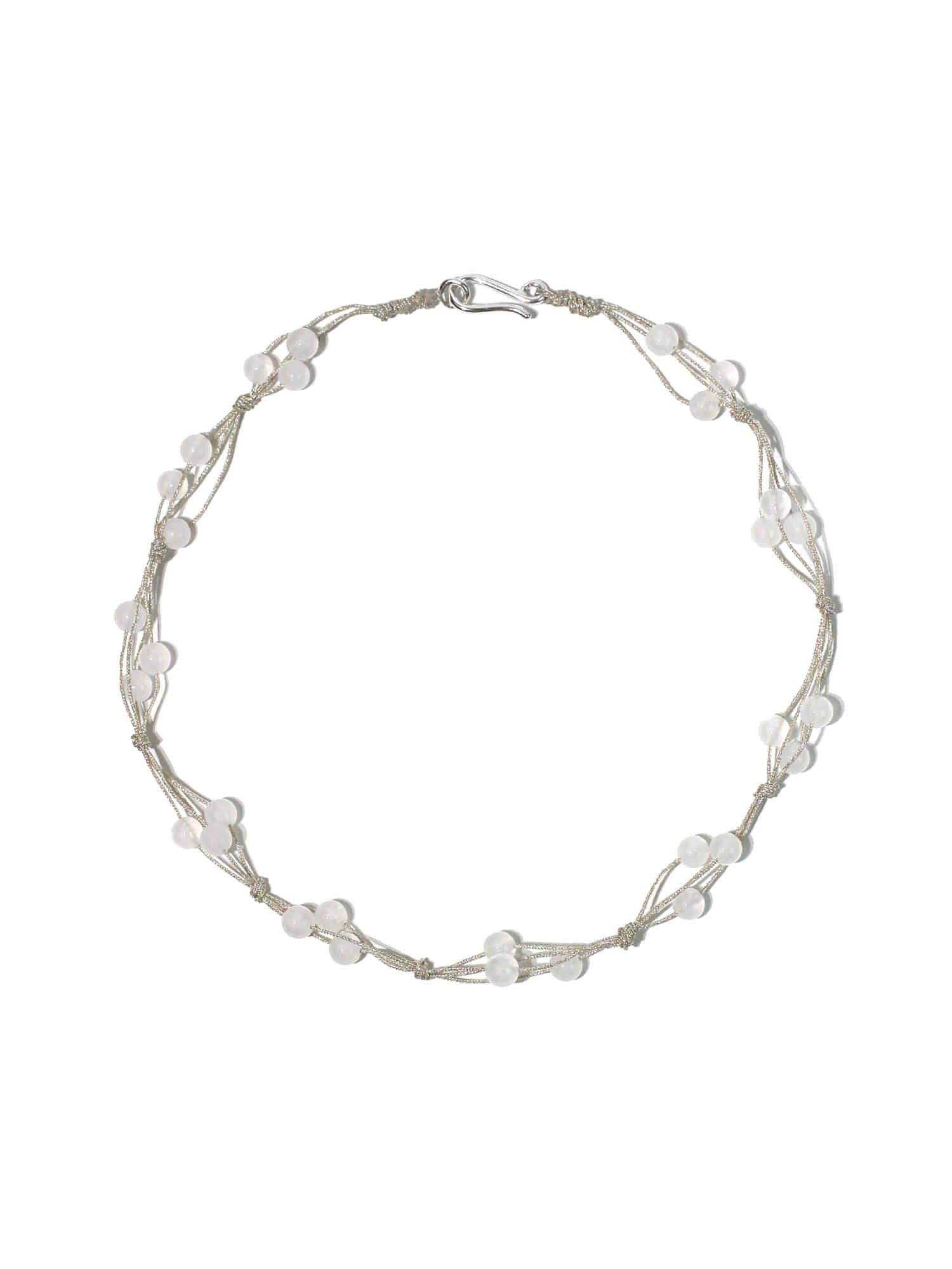 Knot Necklace (White Jade)