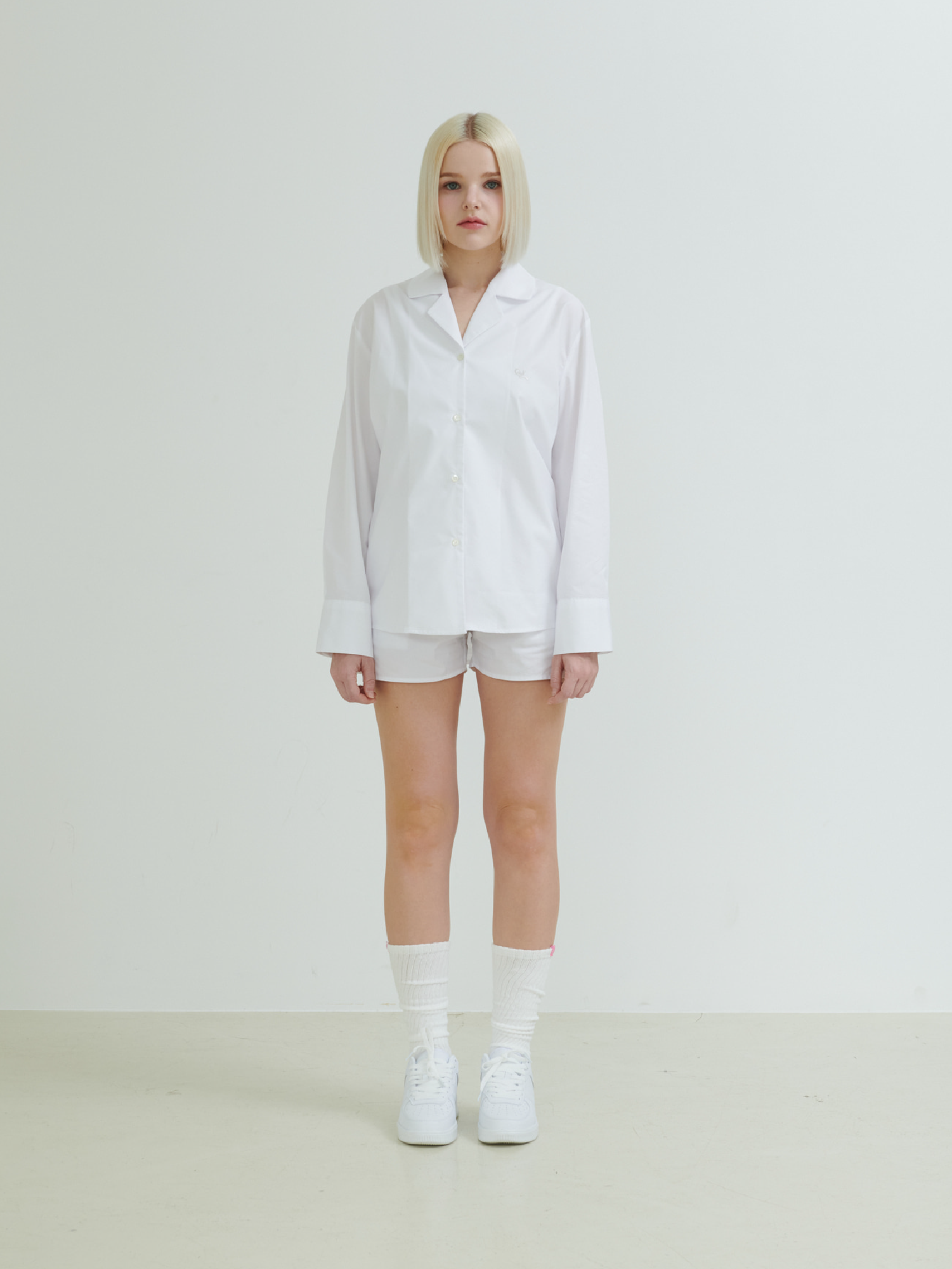 [ 한정수량 ] Ontheshell Shirt Set Up - Pure White