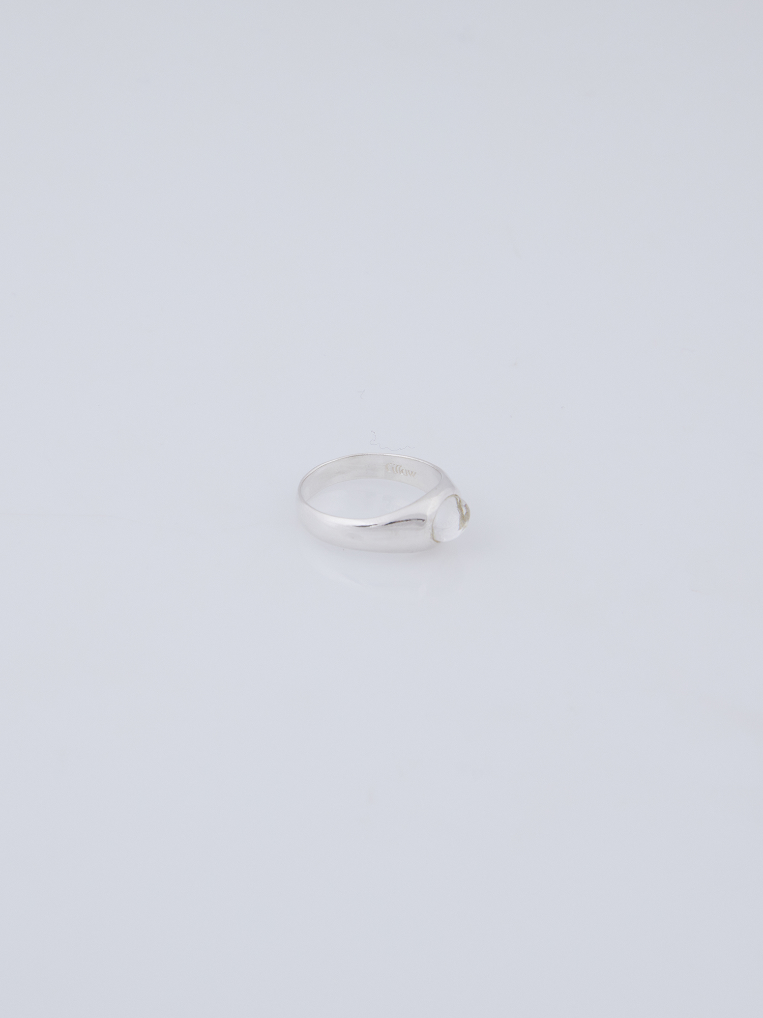 White Crystal Popped Ring