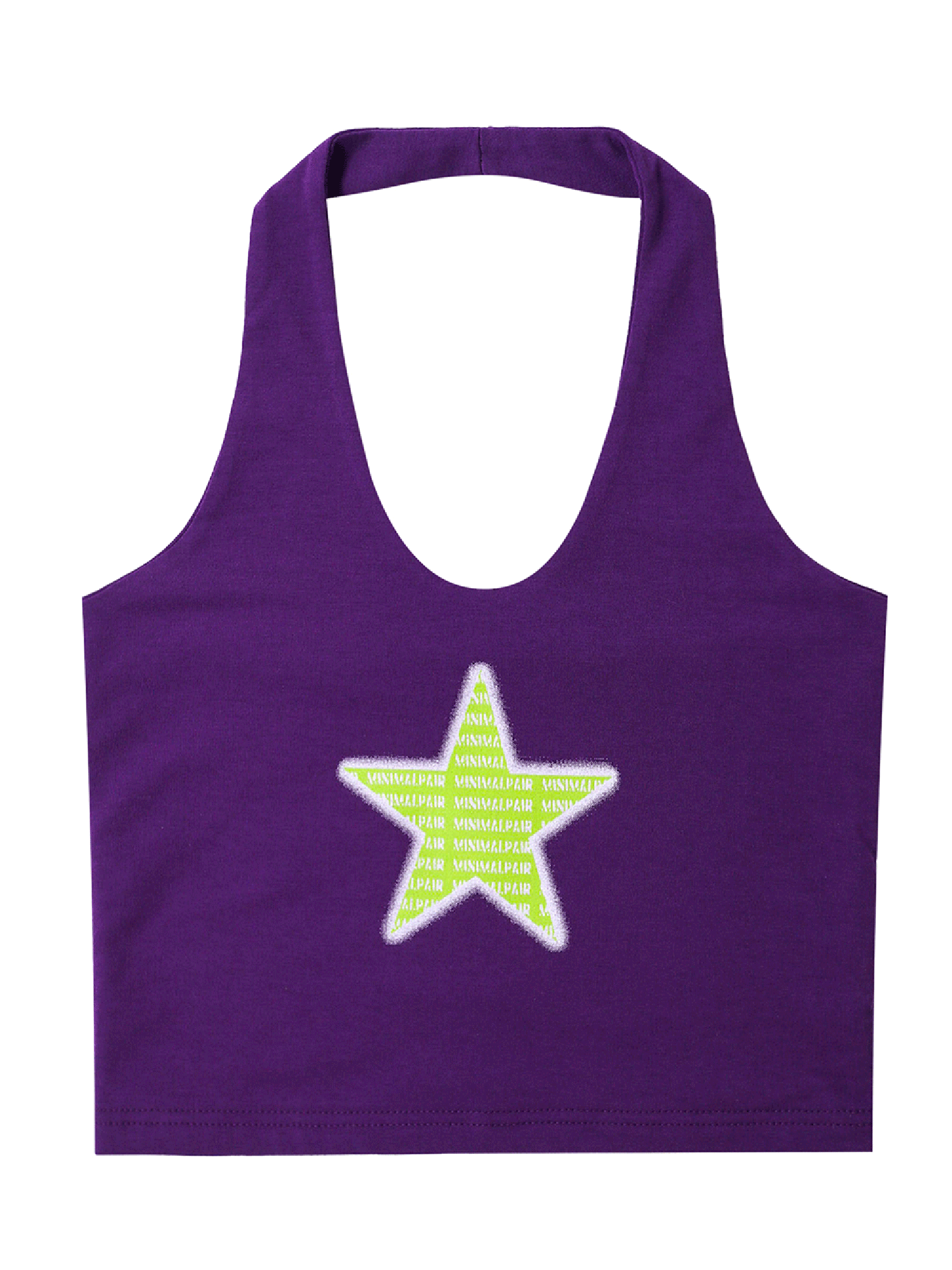 Star Halterneck Top - Purple