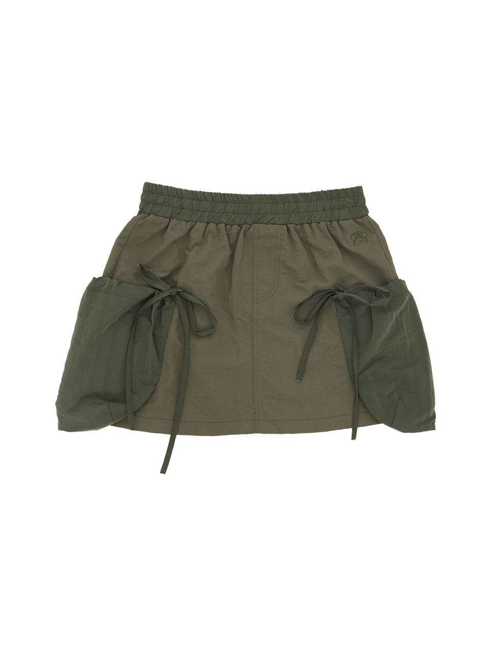 Big Pocket String Skirt - Khaki