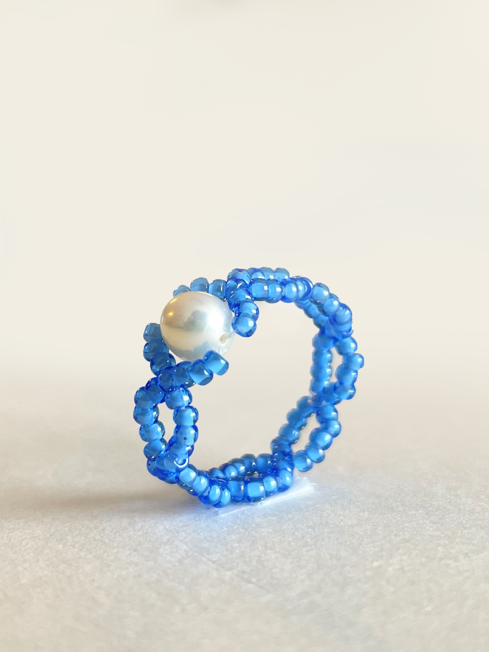 003 Blue Pearl Ring