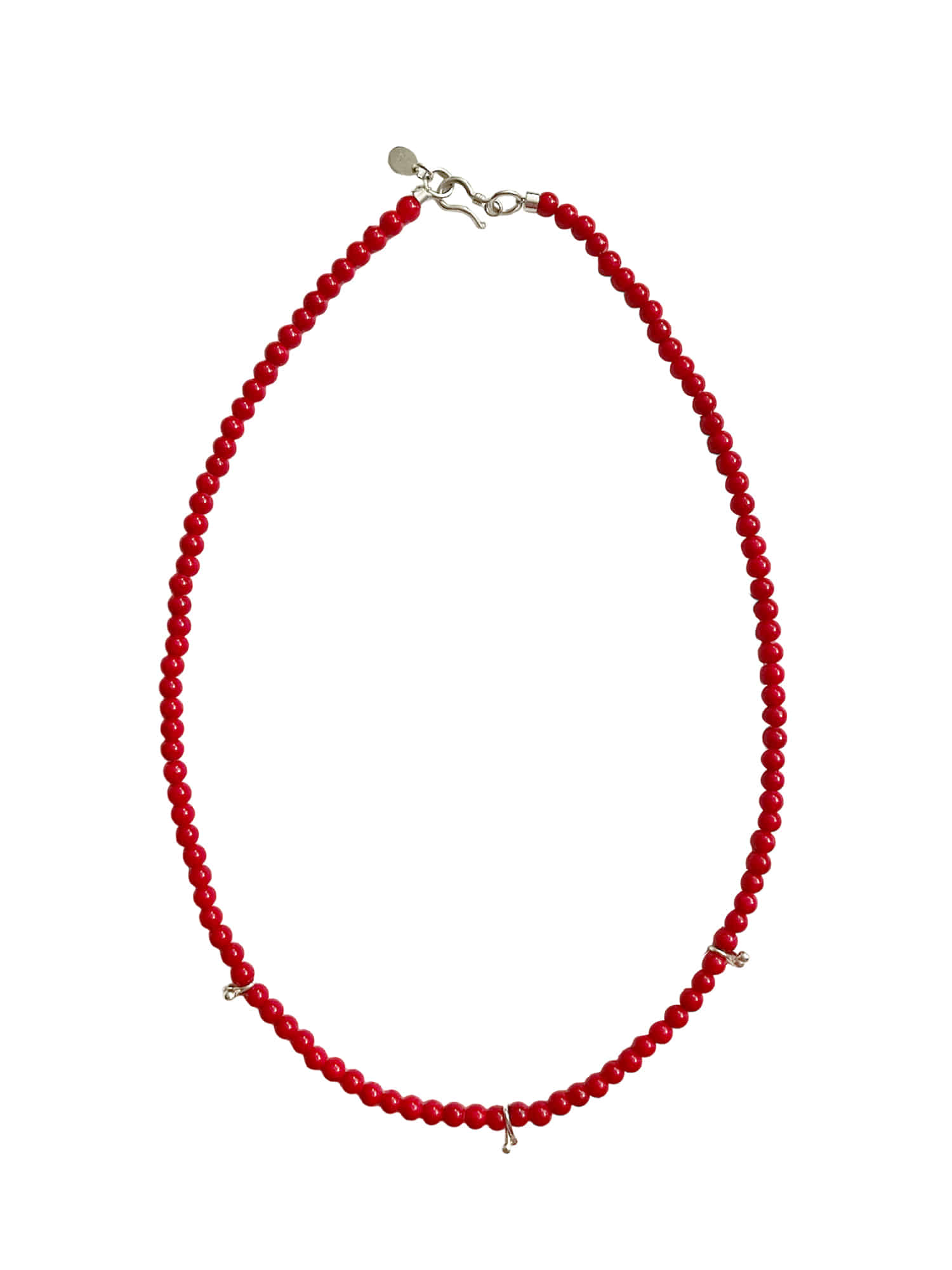 Deep Rose Red Cherry Necklace