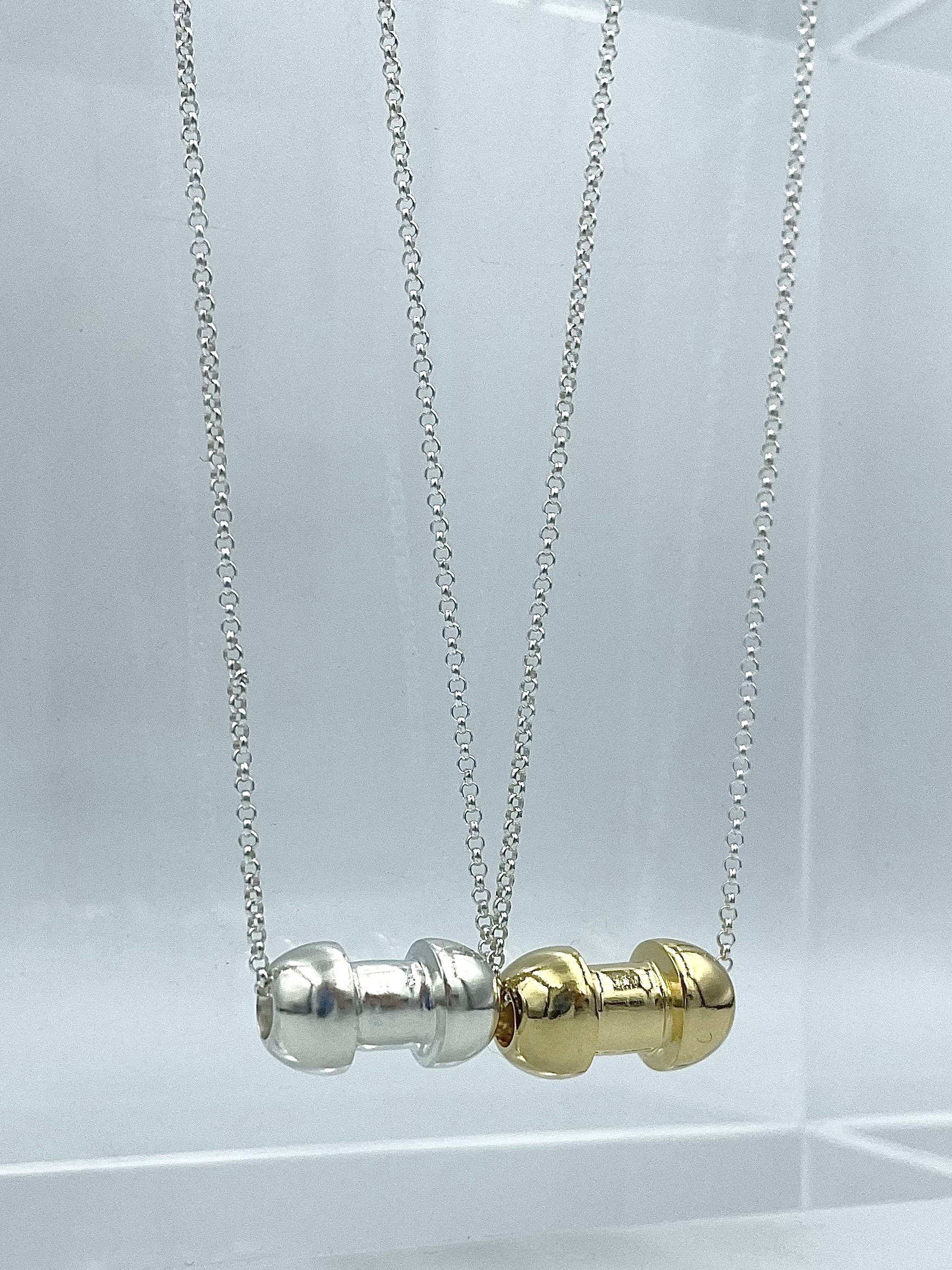 Dumbbell Long Necklace