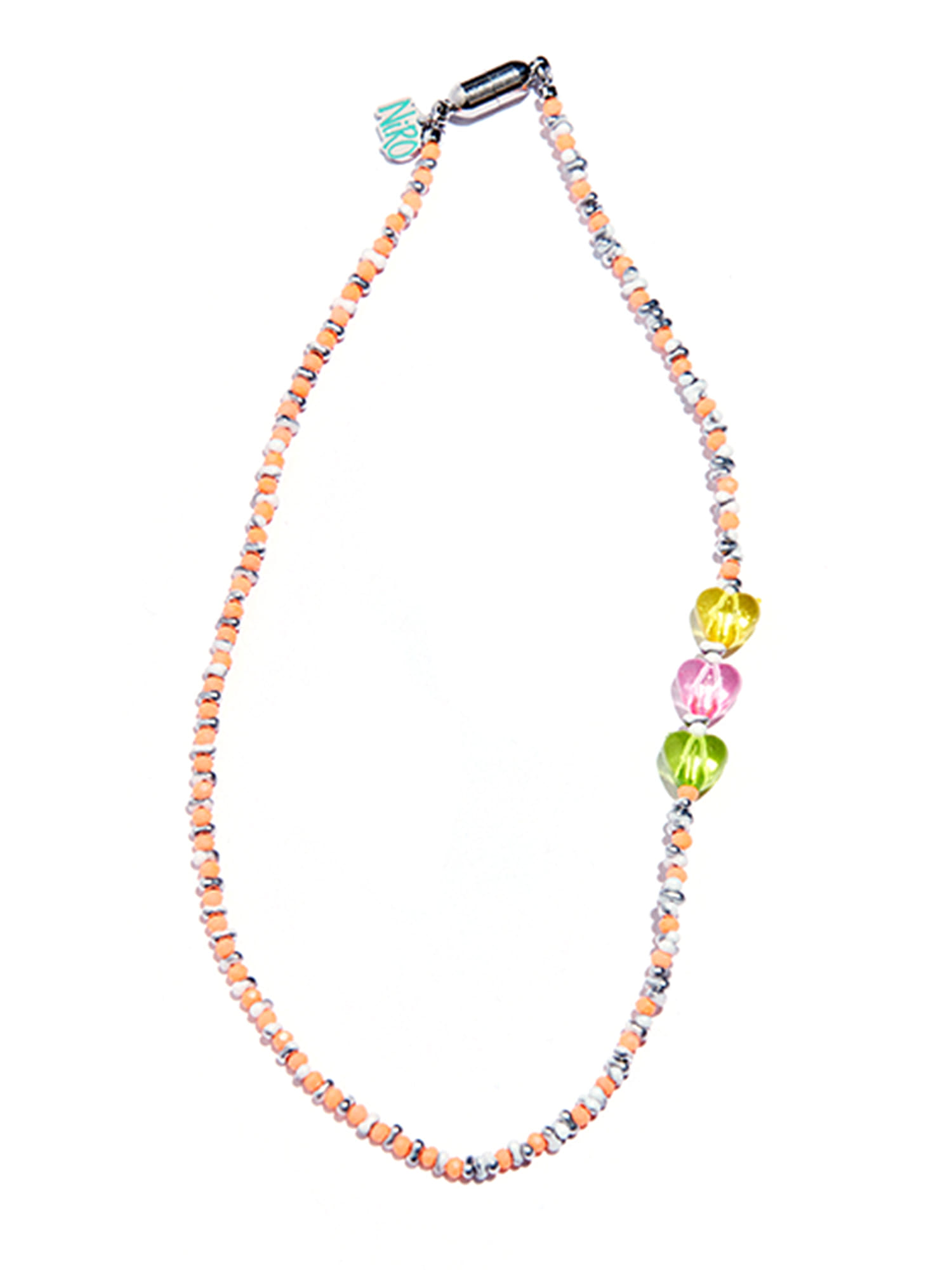 G.P.Y Heart Orange Beads Necklace #91