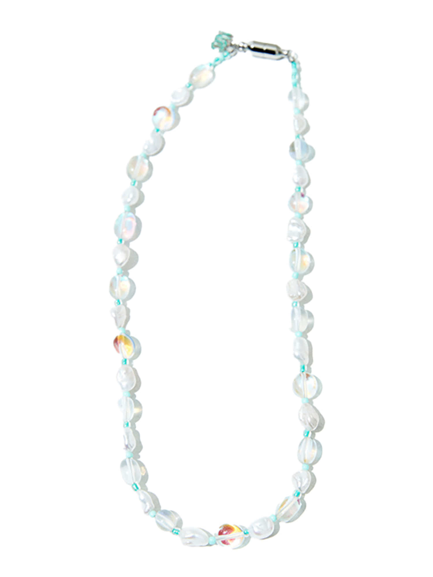 Opal Crystal N Pearl Necklace #40