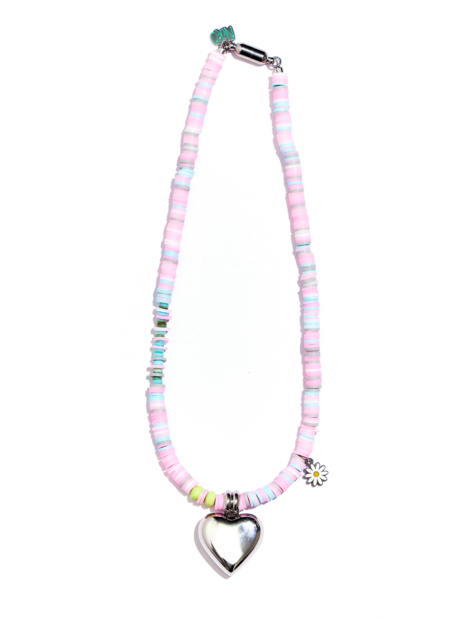 Daisy Cotton Candy Polymer Necklace #95