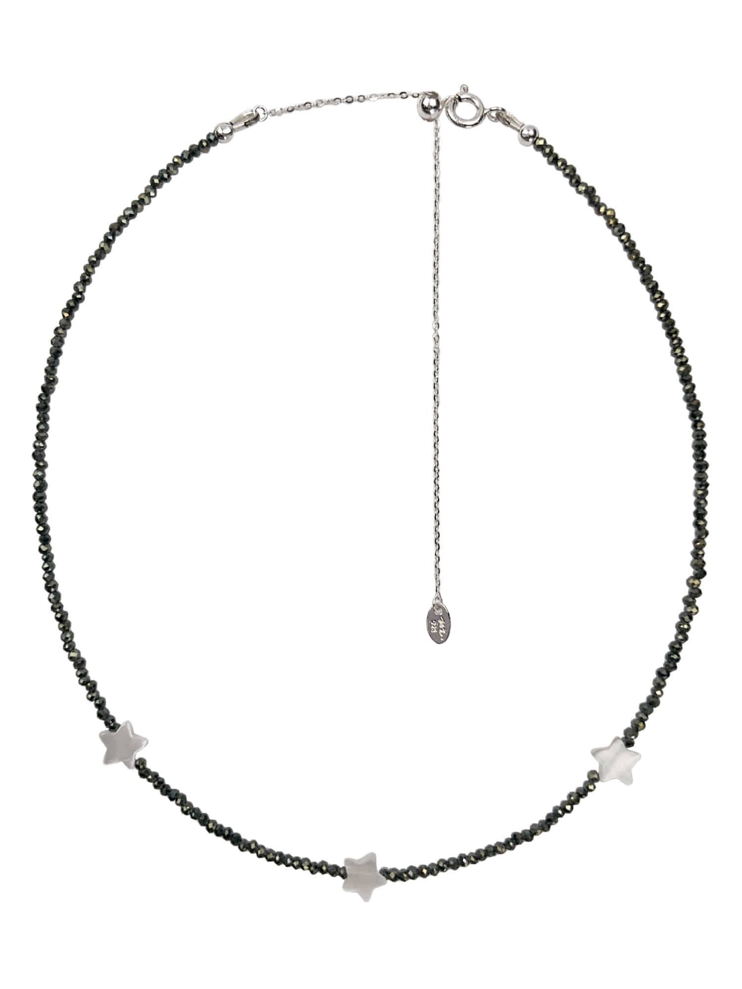 Cat&#039;s-eye-stars Beads Necklace (Khaki)