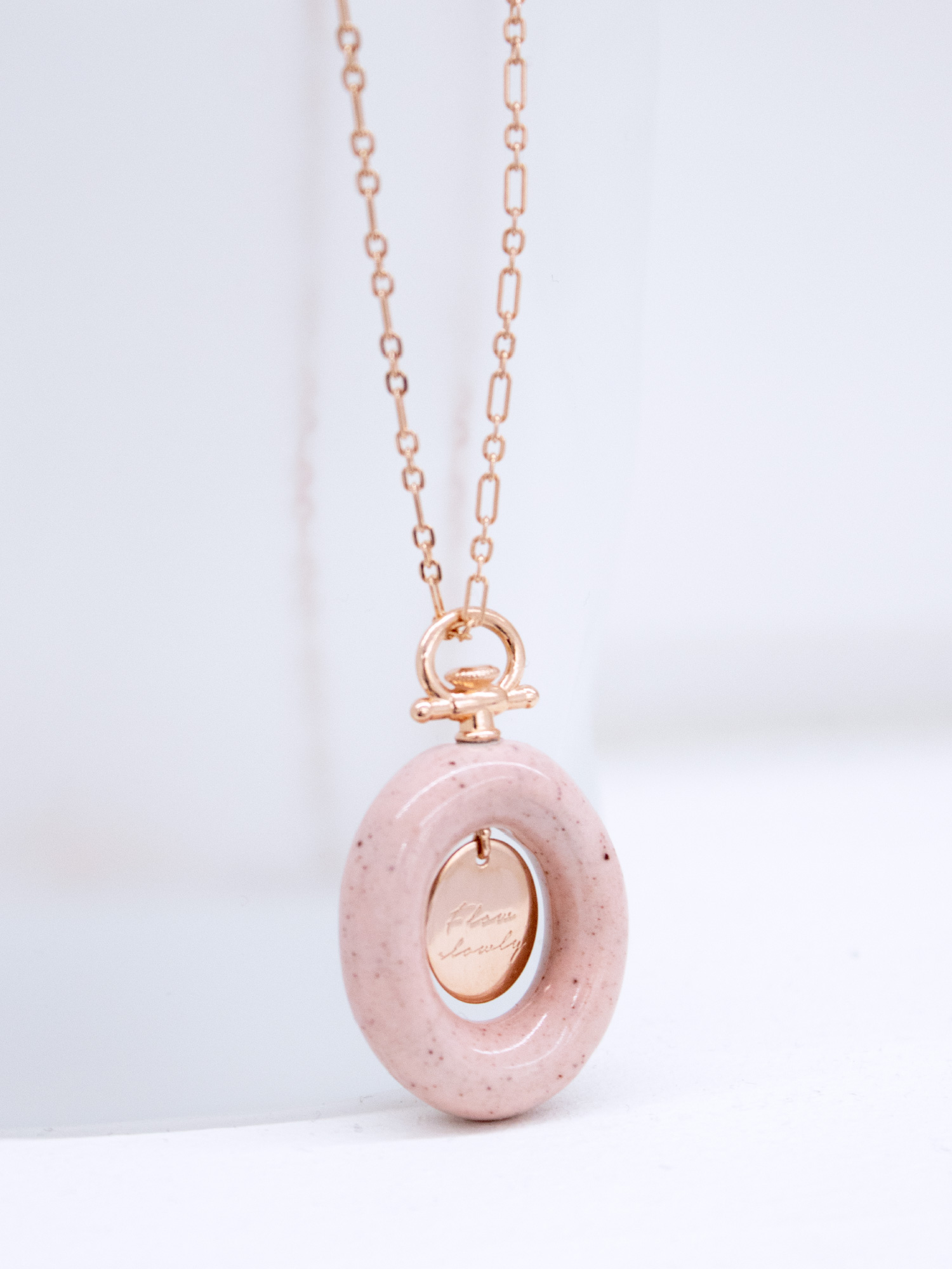 A.B.C Necklace (Dusty Pink)