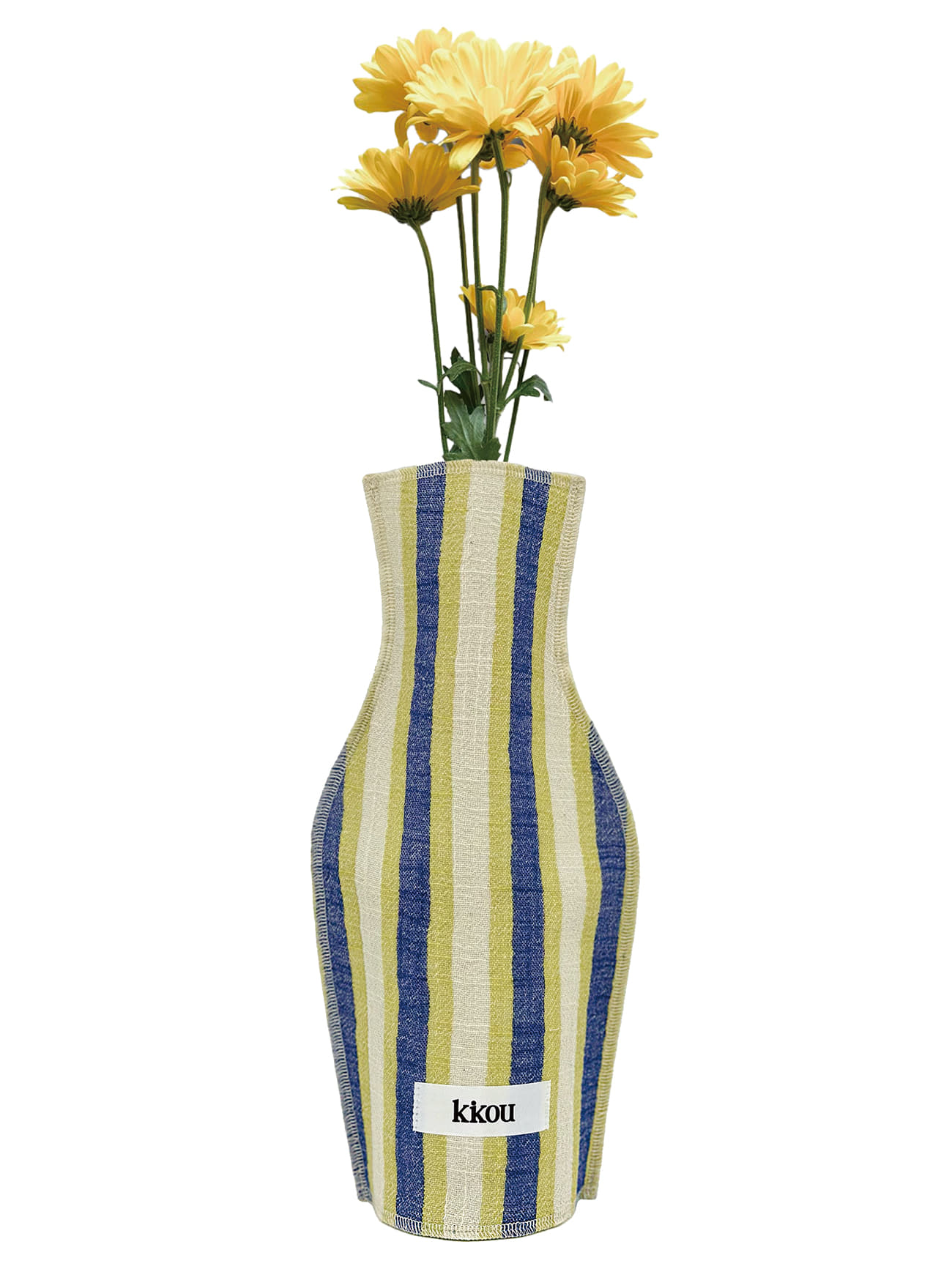 Washed Stripe Vase Cover (Blue)