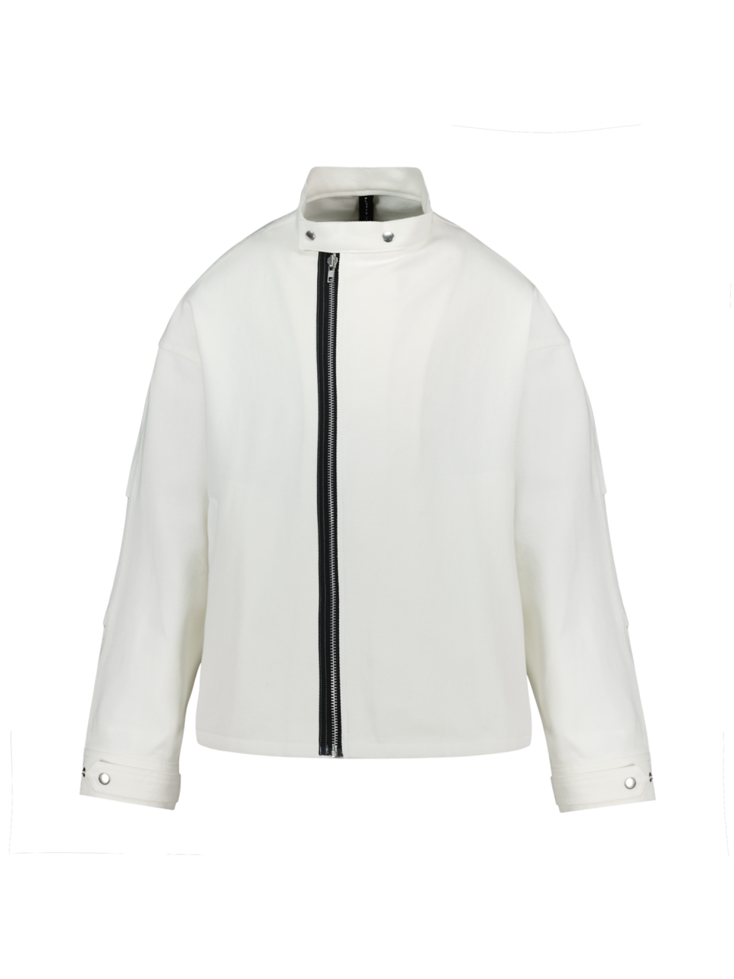 Cotton Biker Jacket - Off White