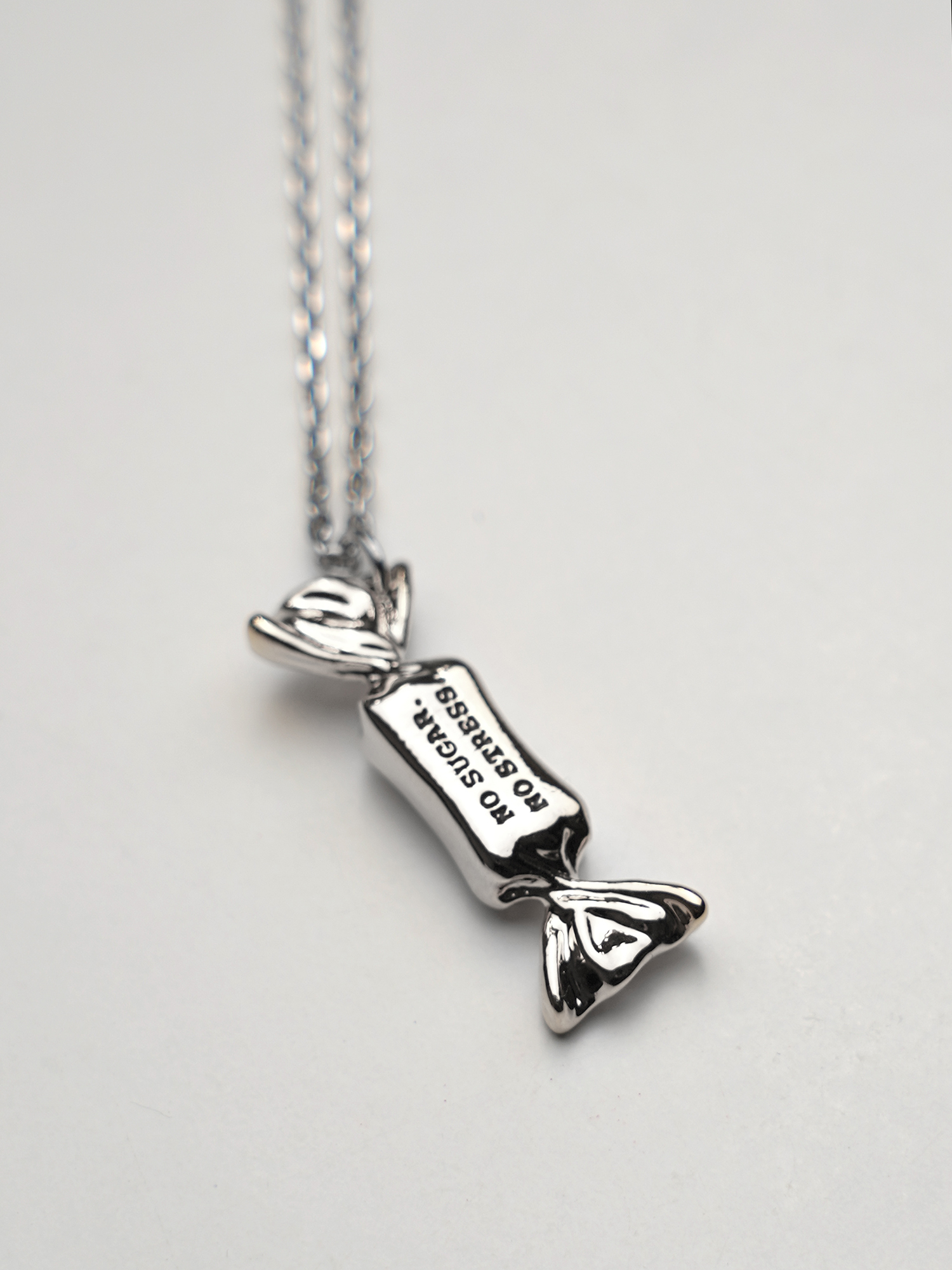 Candy Chain Necklace-Silver(Lettering)