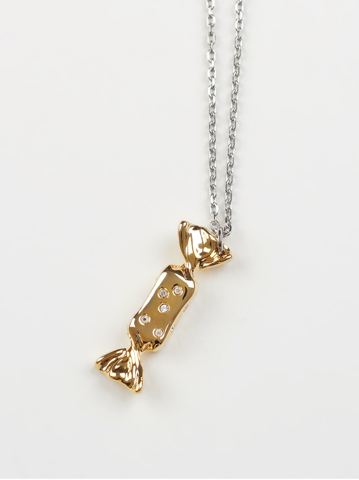 Candy Chain Necklace-Gold(Swarovski Cubic)