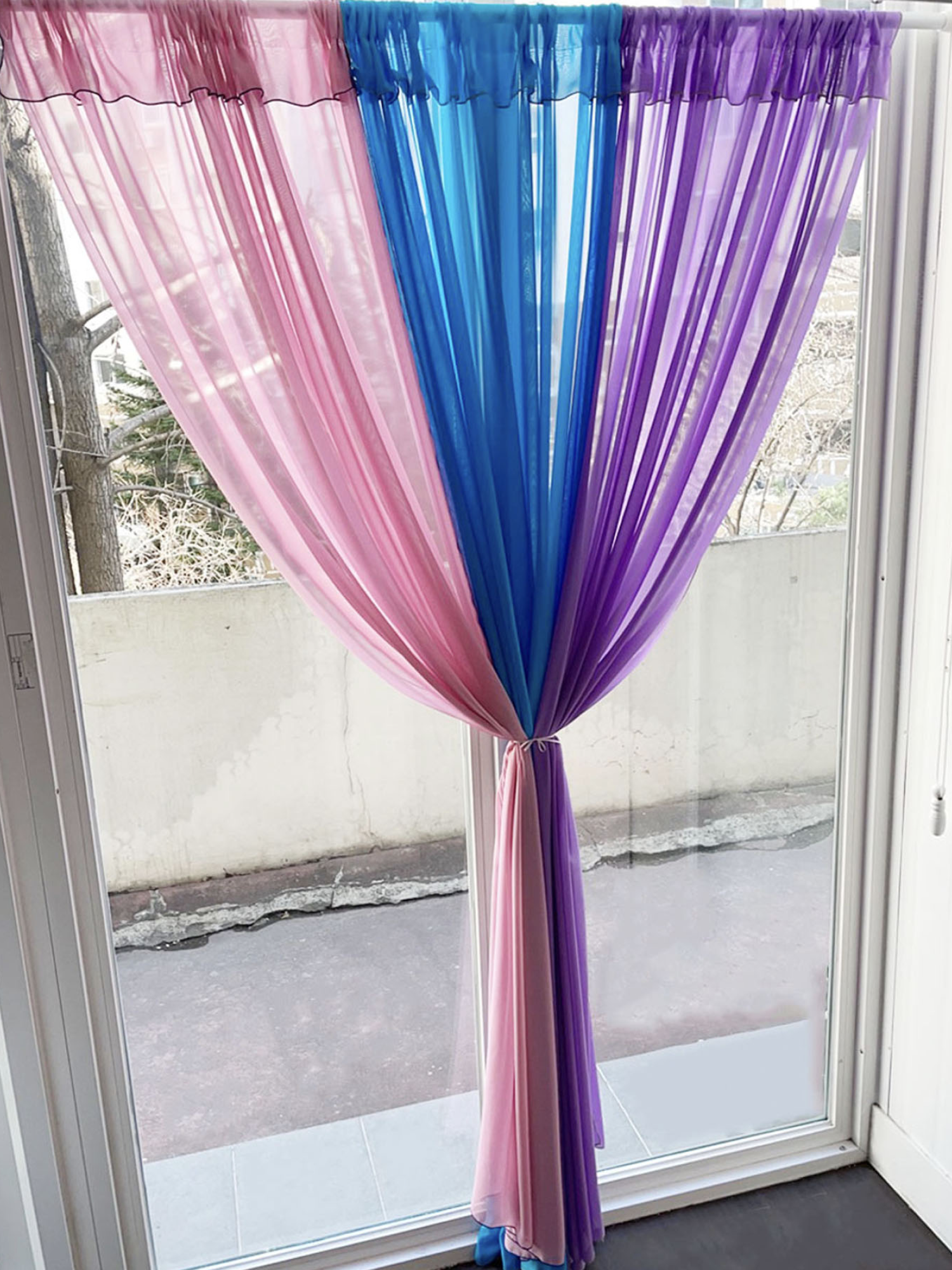 Color Point Frill Curtain (3color)