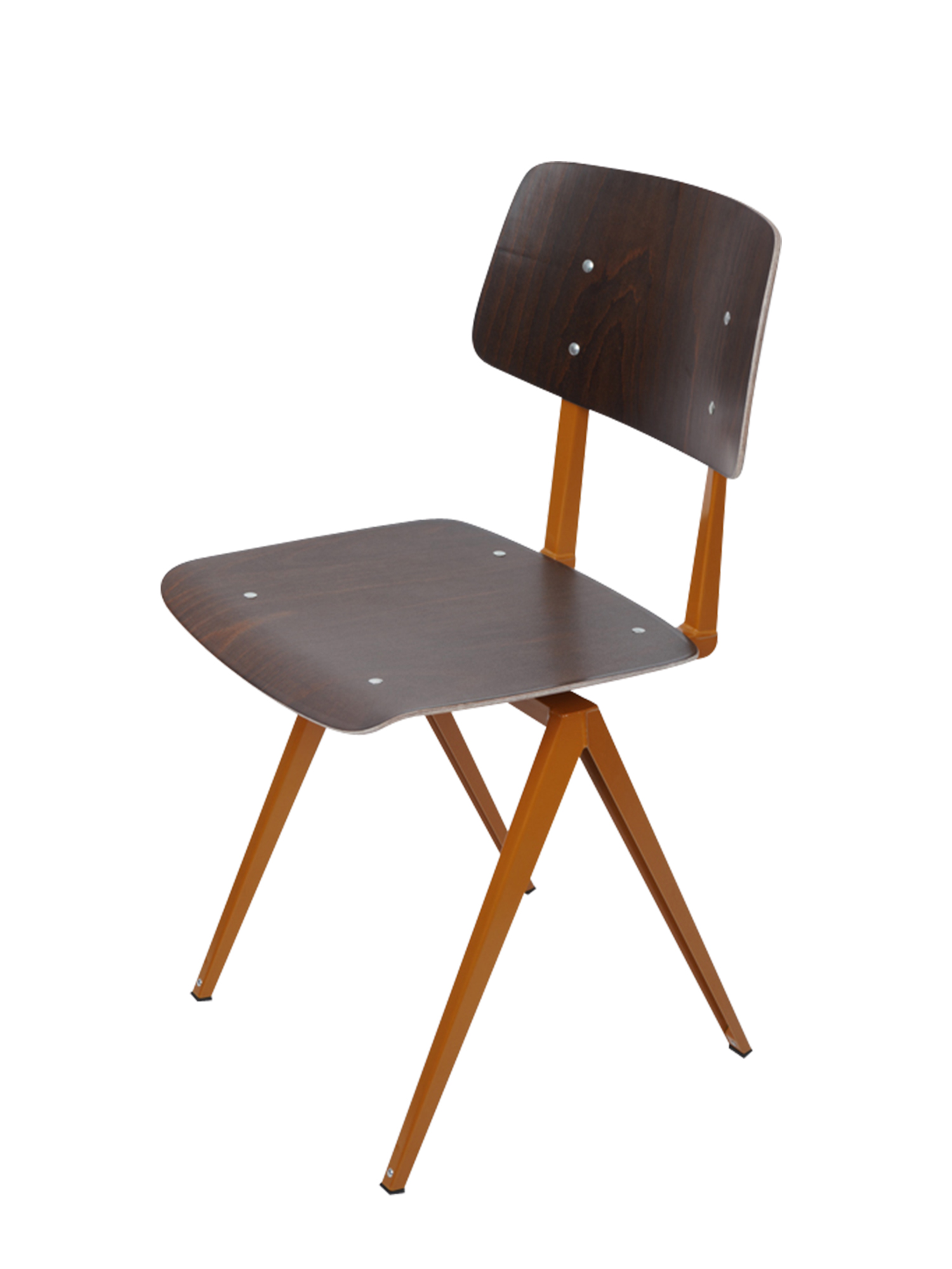[GALVANITAS] S16 Side Chair Ocher Brown/Ebony