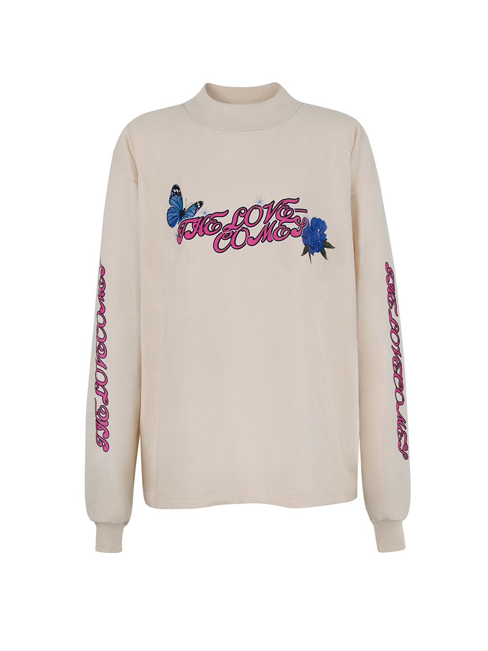 Rose &amp; Butterfly L/S Tee - Cream