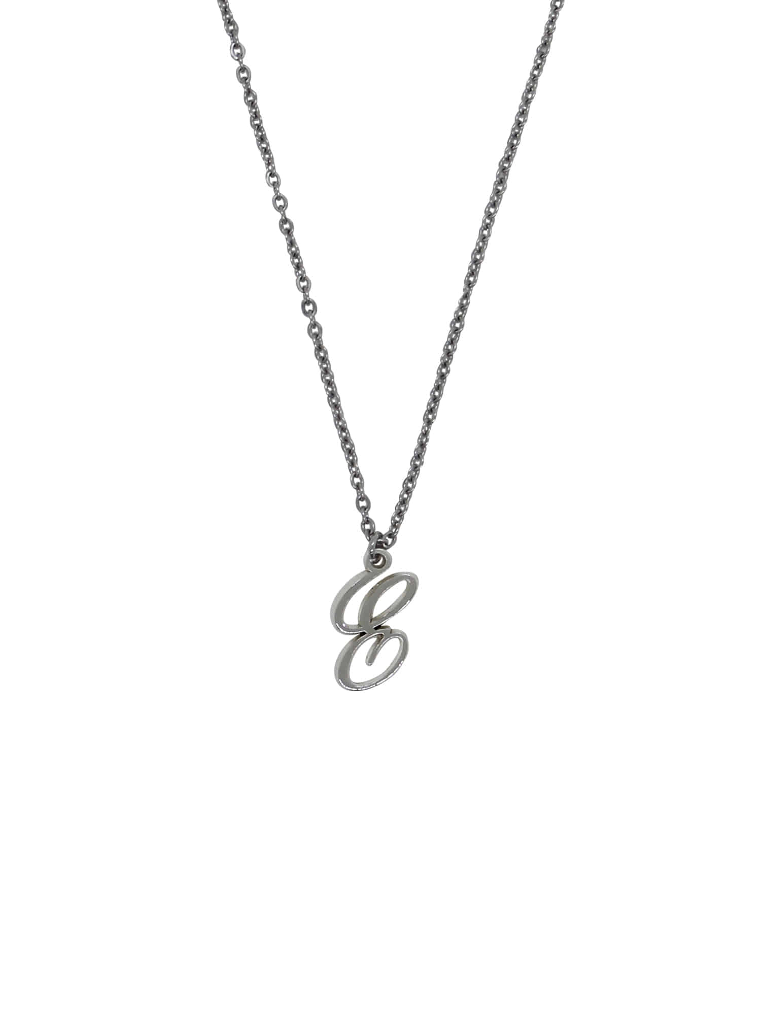 Logo Initial Silver Necklace