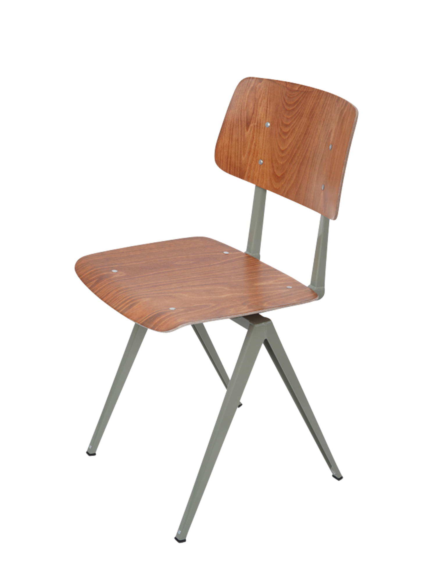 [GALVANITAS] S16 Side Chair Cement Grey/Brown