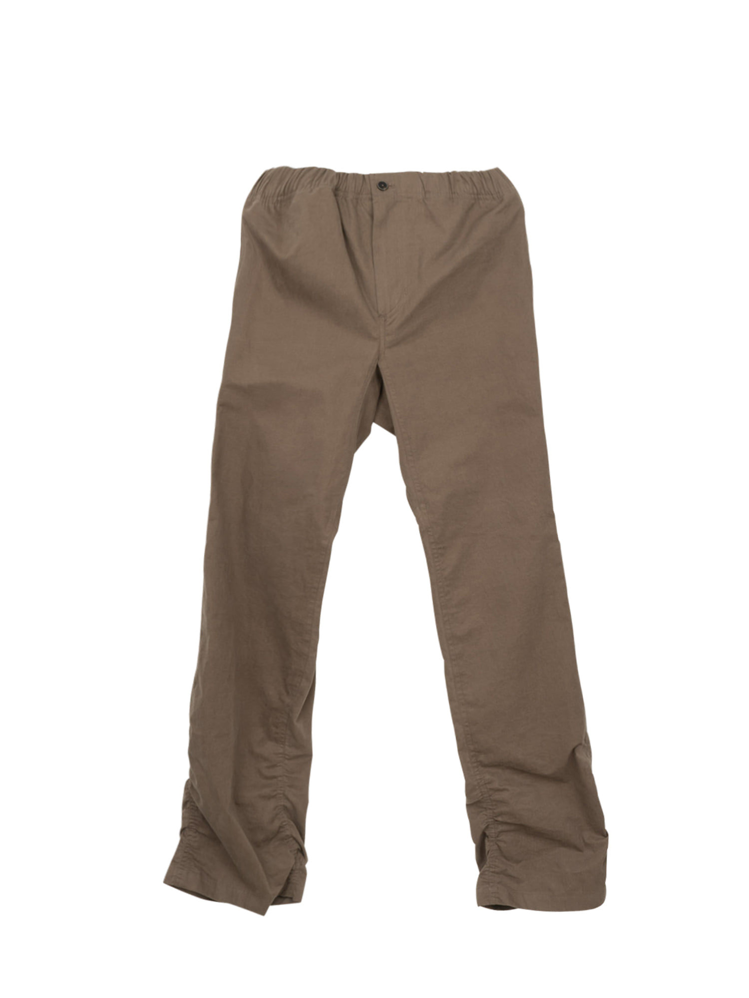 Peach Cotton Shirring Pants - Khaki Brown