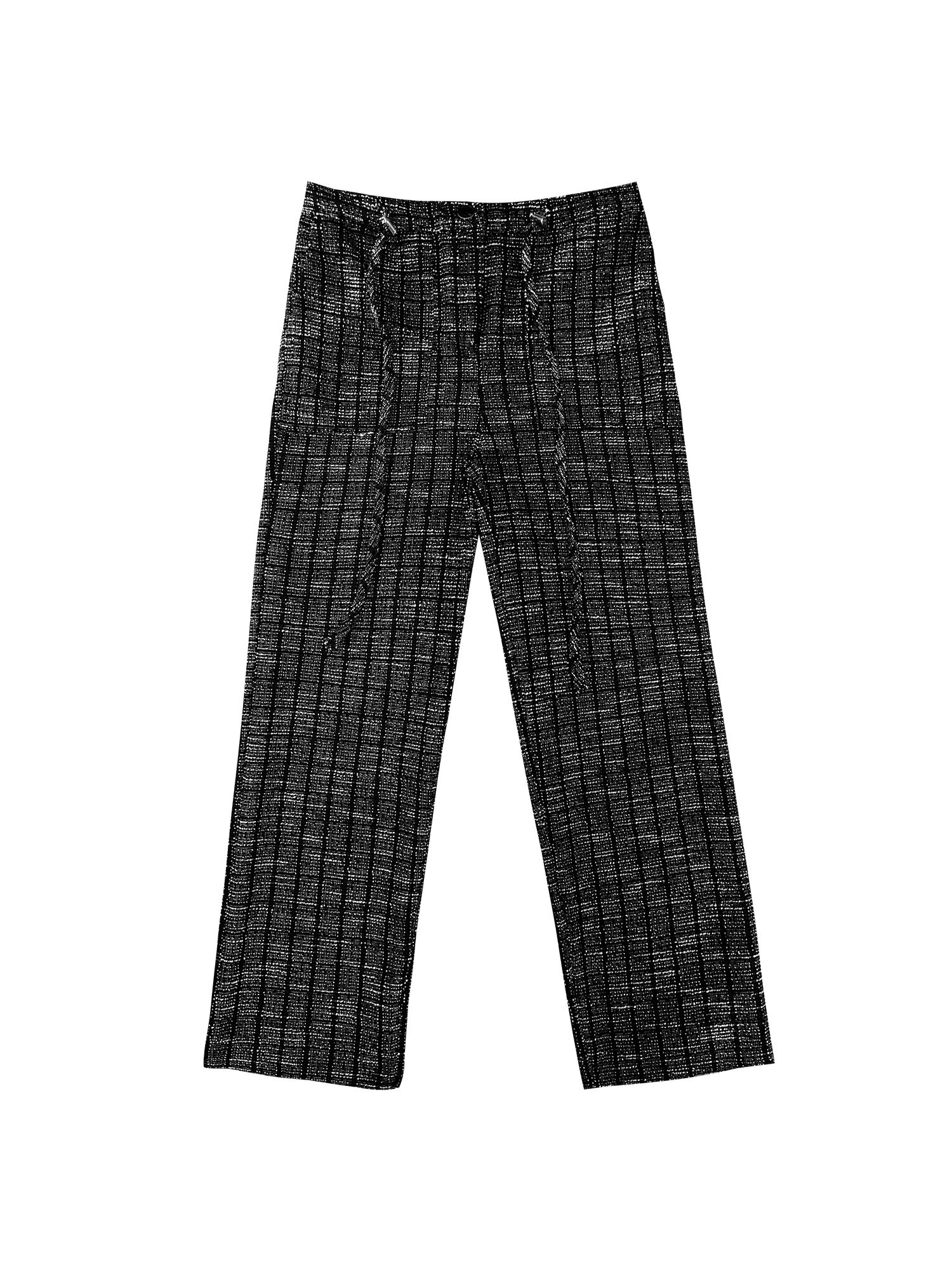 Tweed Cargo Pants - Black