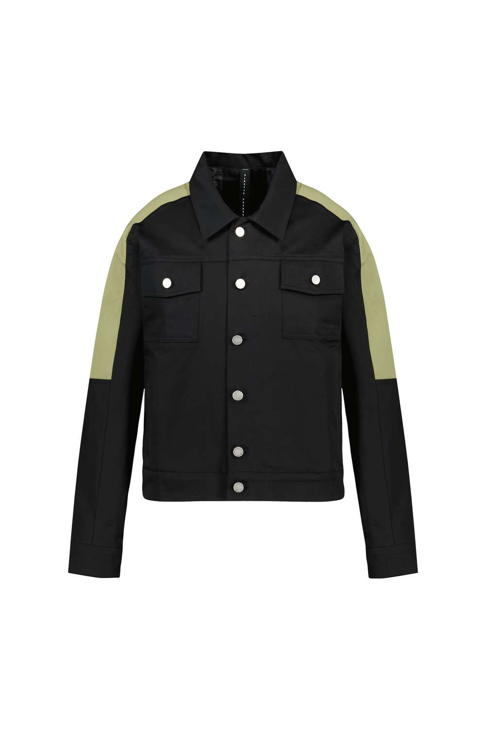 Cotton Trucker Jacket - Black/Mustard