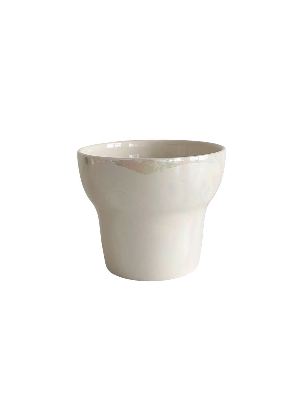 Wide Mouthed Cup - Pearl White