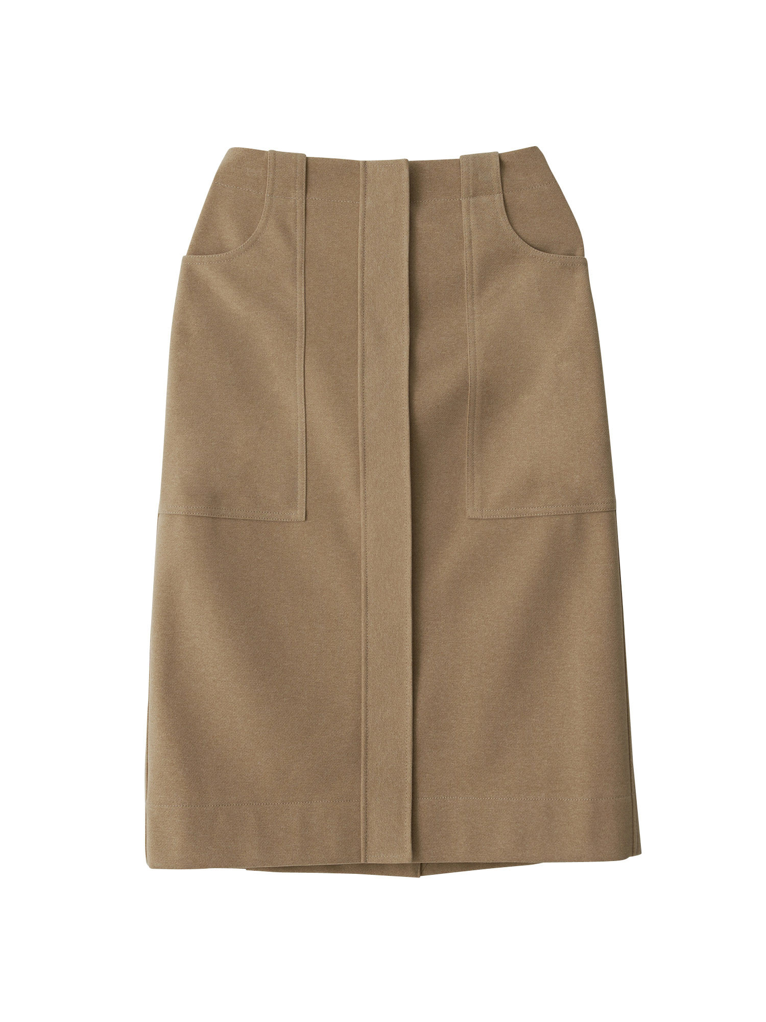 Wool Fatigue Skirt - Beige