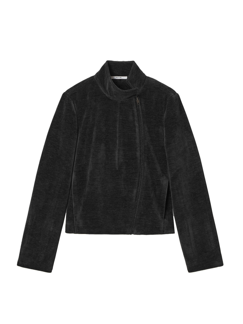 Shearing Asymmetrical Jacket - Black