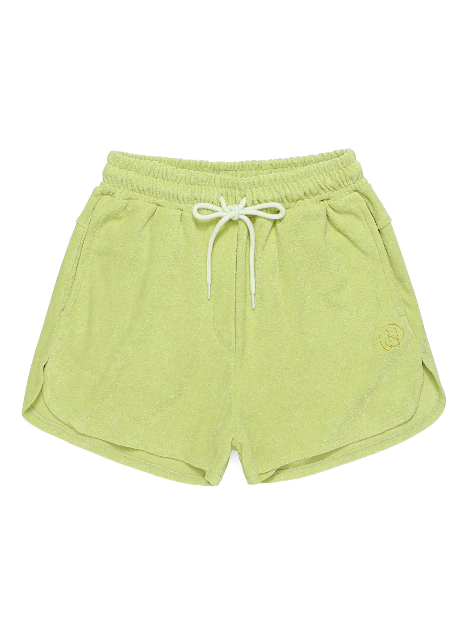 &quot;H&quot; Terry Shorts - Lime