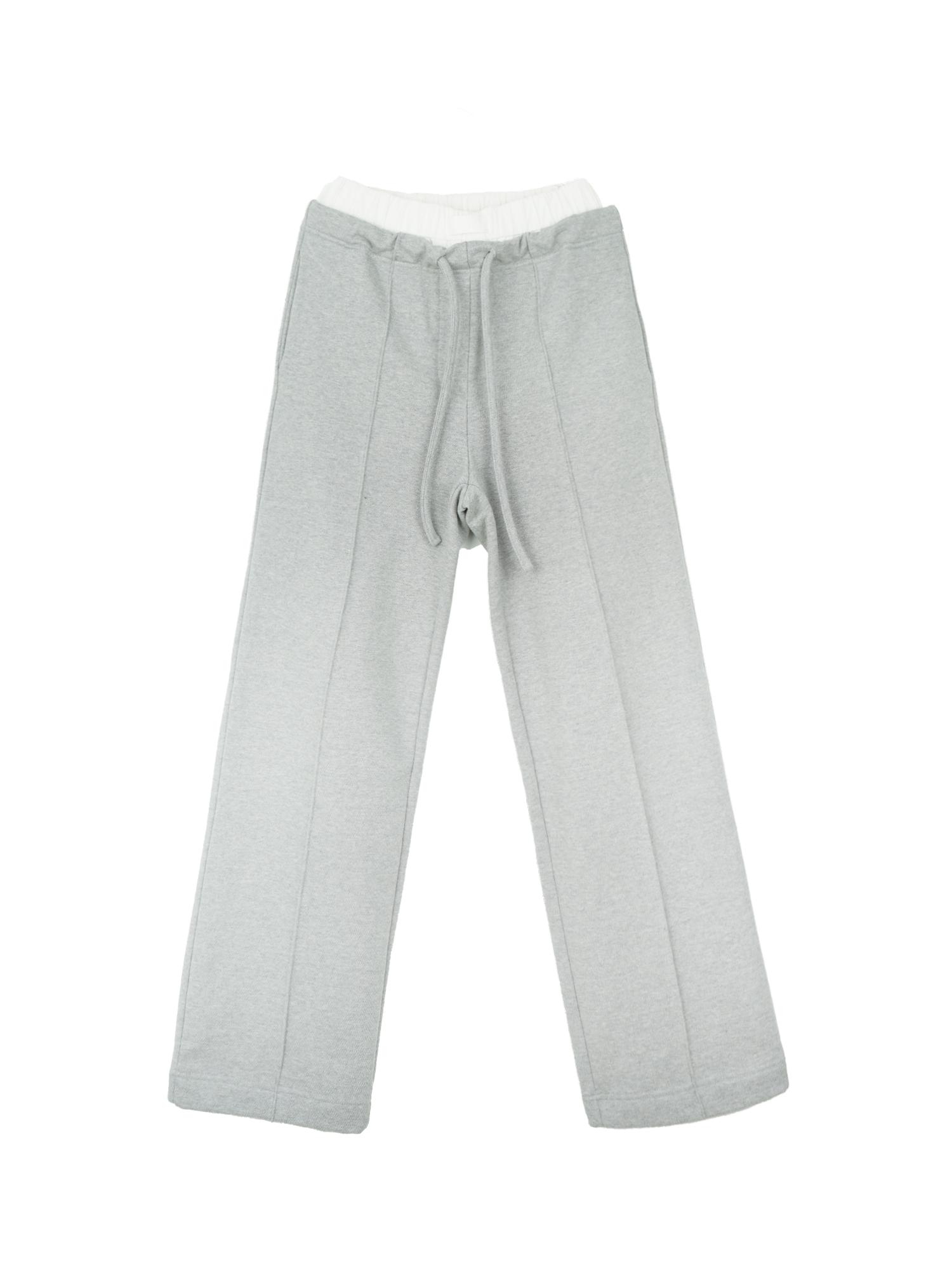 Banding Layered Pintuck Pants - Grey